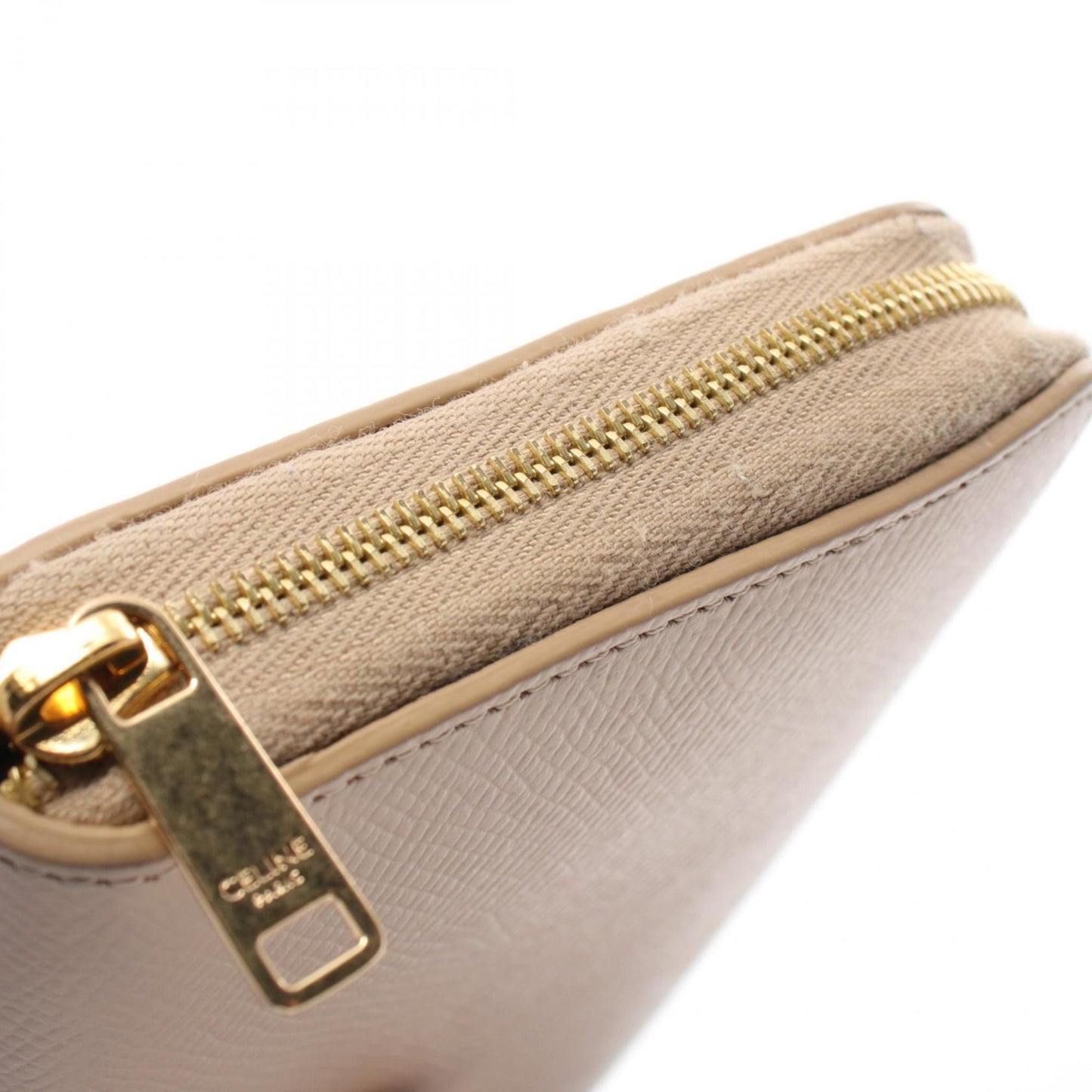 Celine Large Zipped Wallet Round Long Leather
