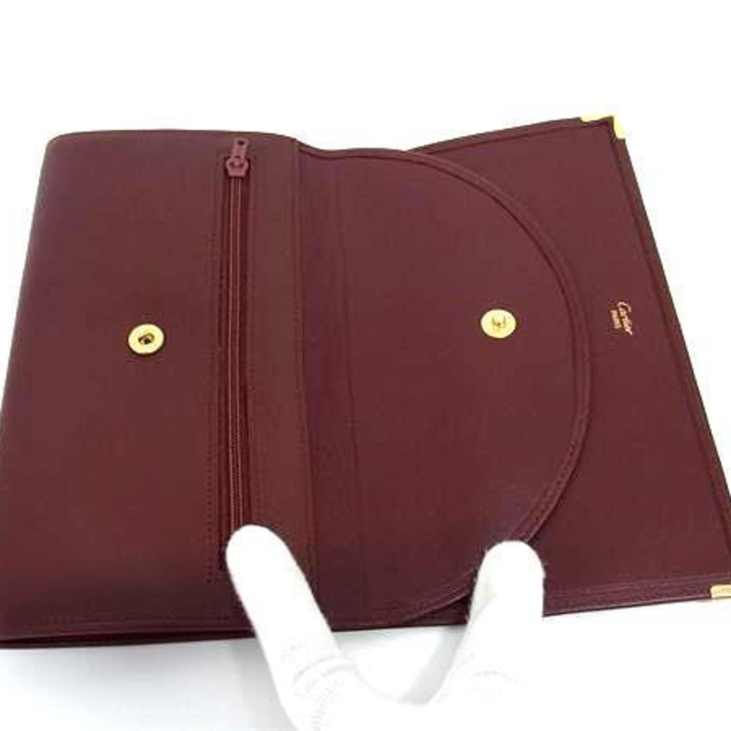 Cartier Must Line Long Wallet 73184183 Bordeaux Leather