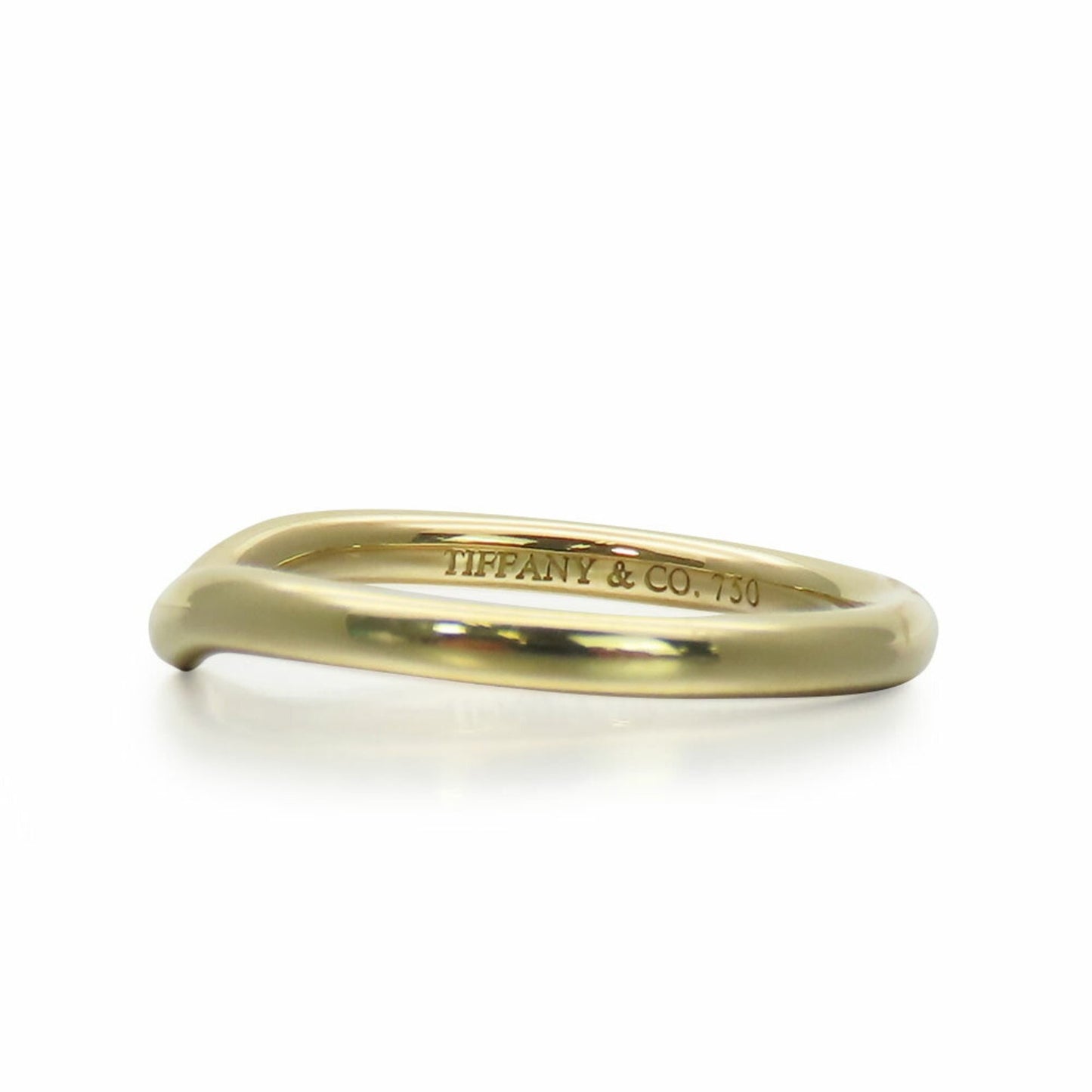Tiffany & Co. Rings Curved Band Ring K18Yg Approx. 2.1G Yellow Gold
