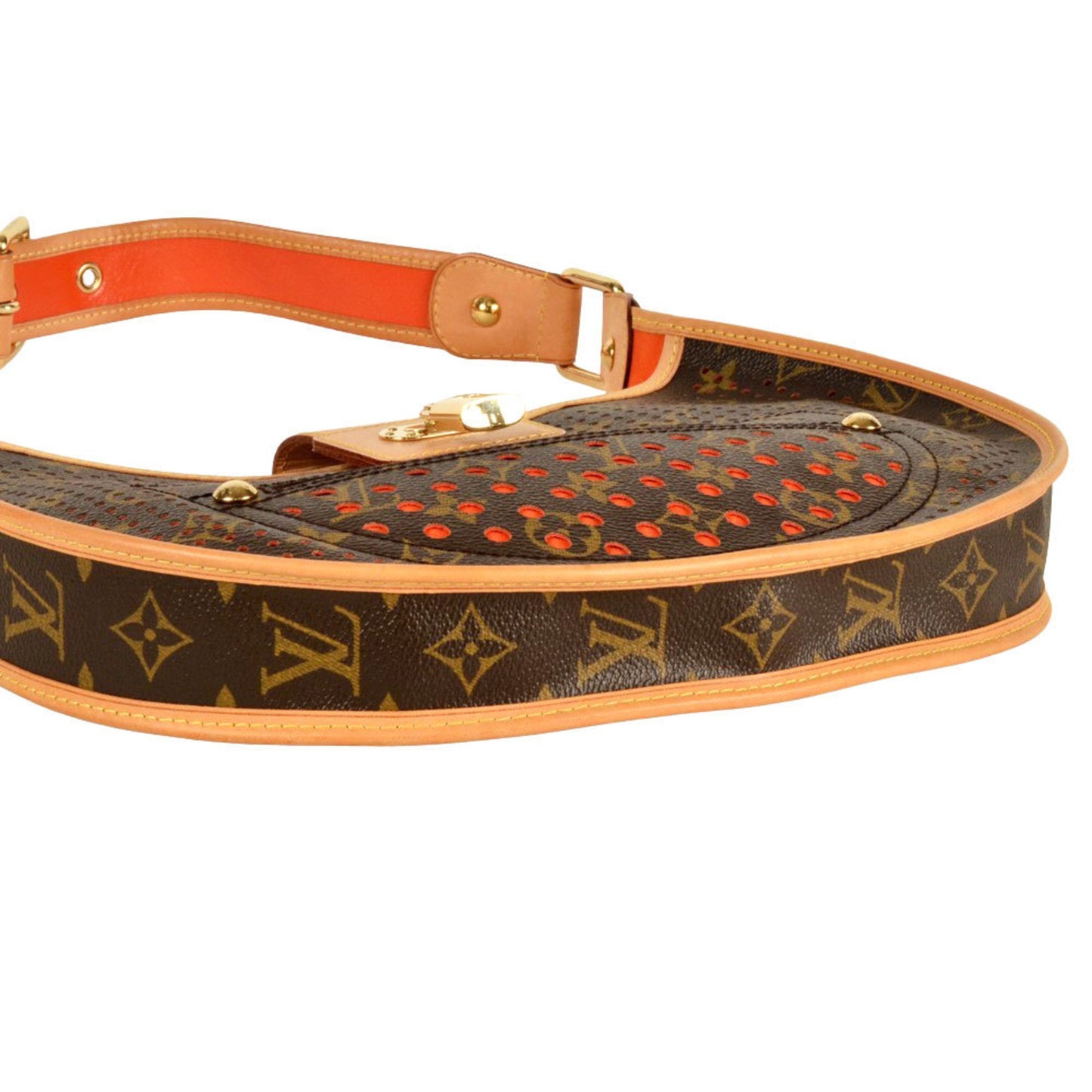 Louis Vuitton Louis Vuitton Perfor Demi Lune Shoulder Bag Monogram Canvas M95178 Mi0036 Orange