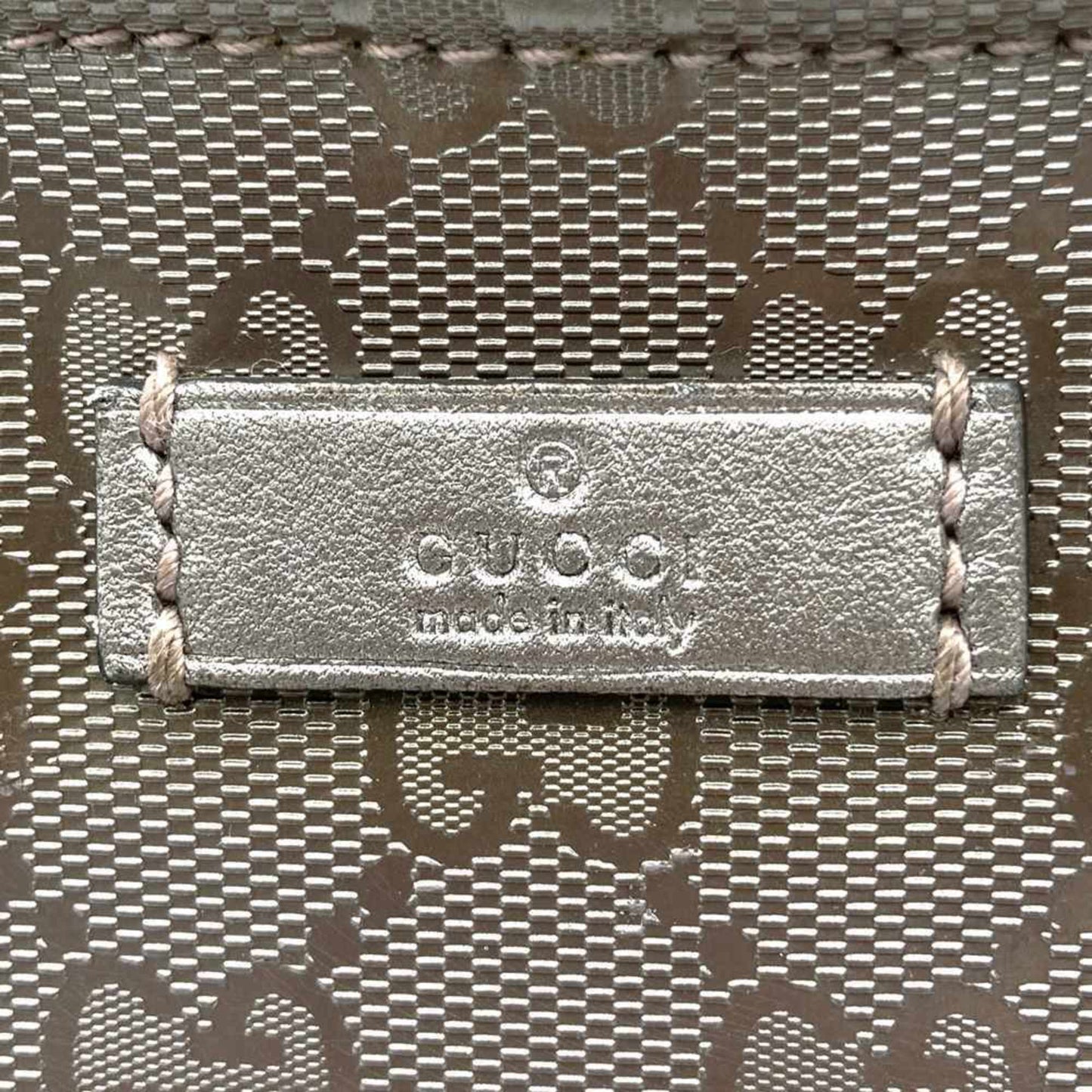 Gucci 201538 Shoulder Bag Body Gg Imprime Metallic Pink Brown