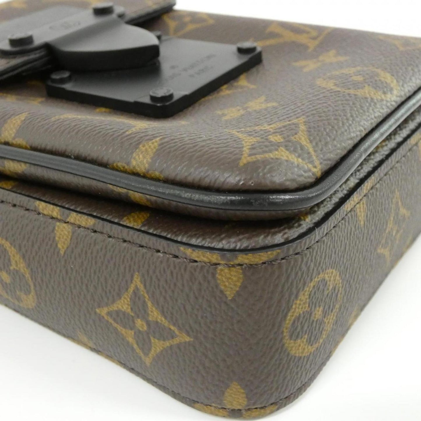 Louis Vuitton Monogram Macassar S-Lock Vertical Wearable Wallet M81522 Shoulder Bag