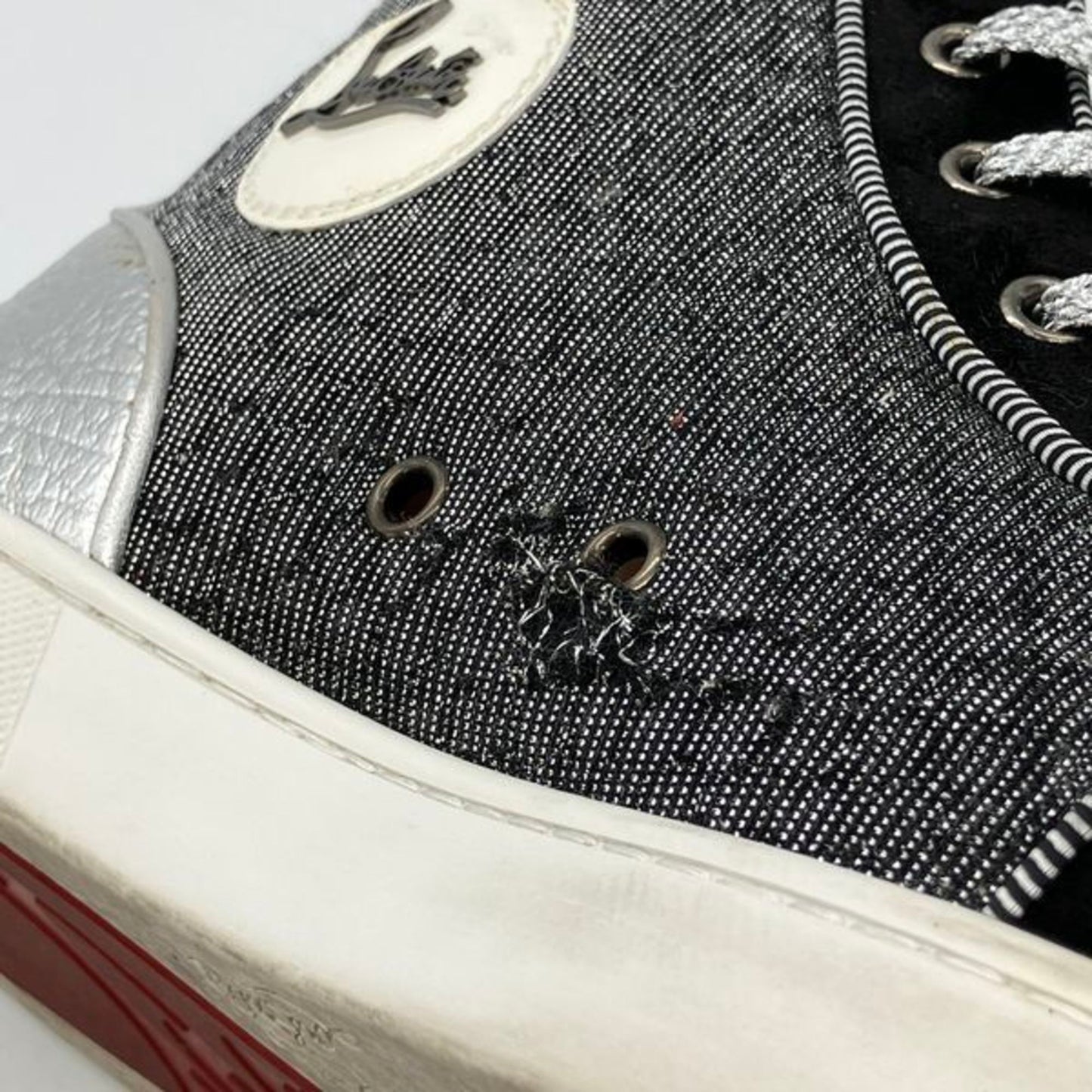 Christian Louboutin Louis Spike High Top Sneakers Black Size 42