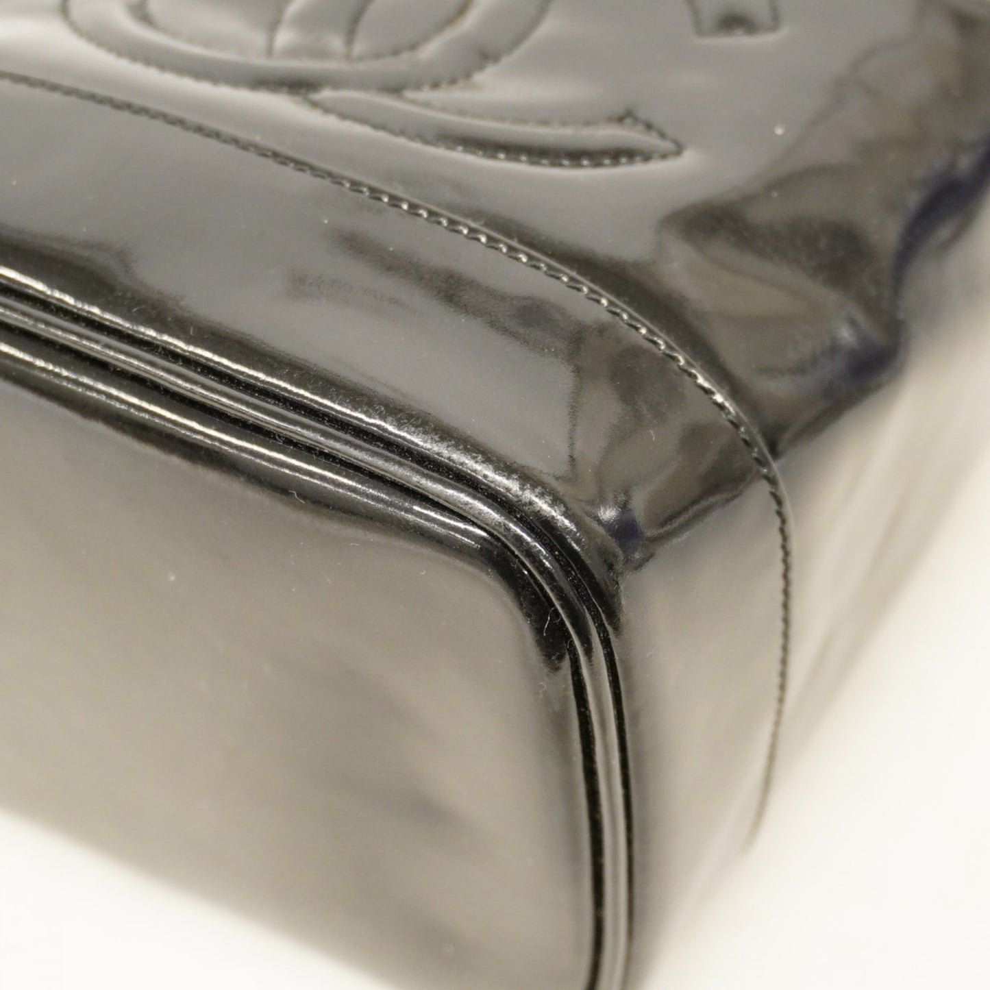 Chanel Vanity Bag Patent Leather Black