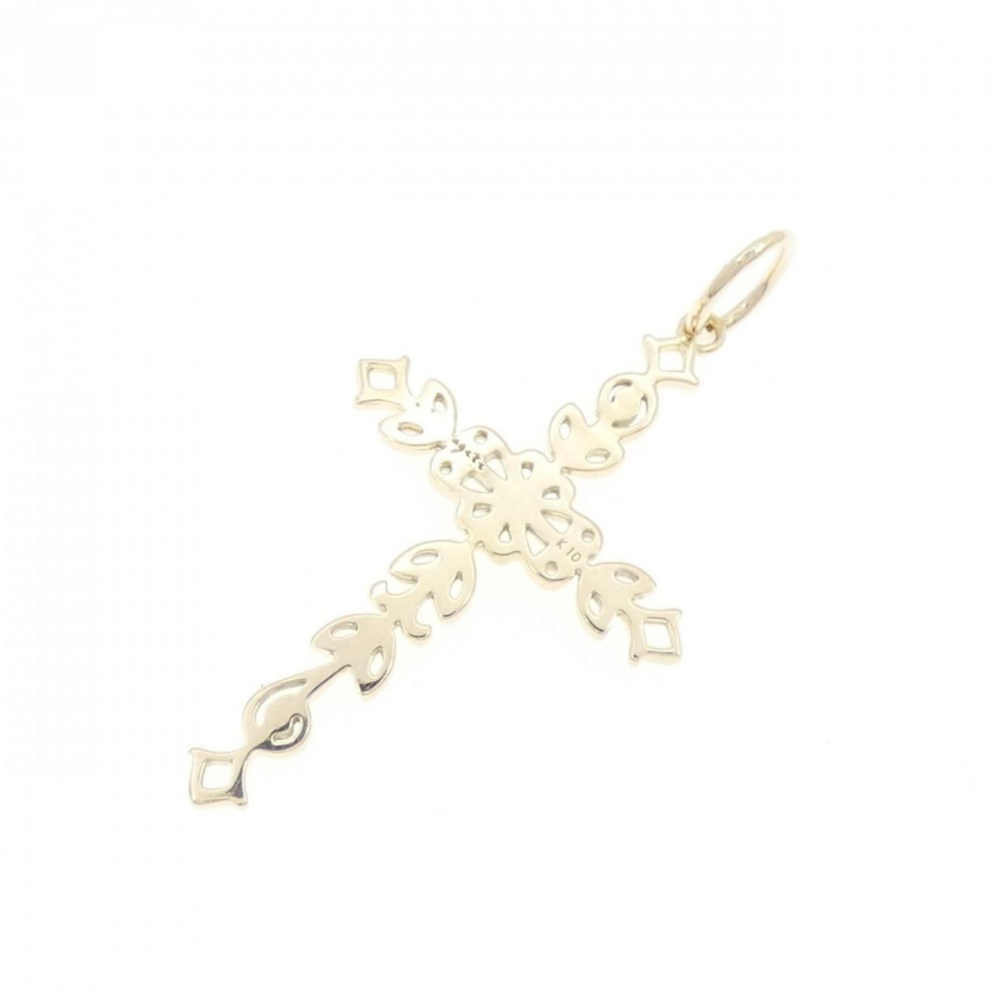 Agete Agate K10Yg Cross Pendant