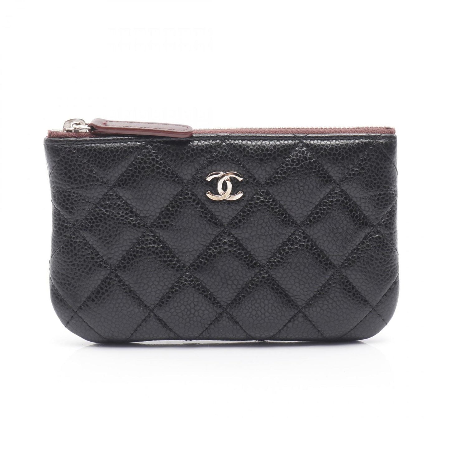 Chanel Matelasse Pouch Bag In Calfskin Leather