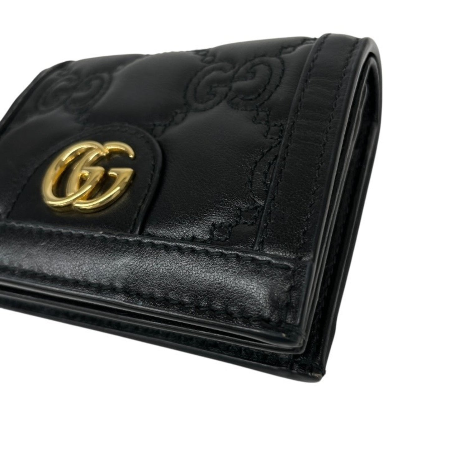 Gucci Gg Matelasse 723786 Bifold Leather Mini Wallet For Women