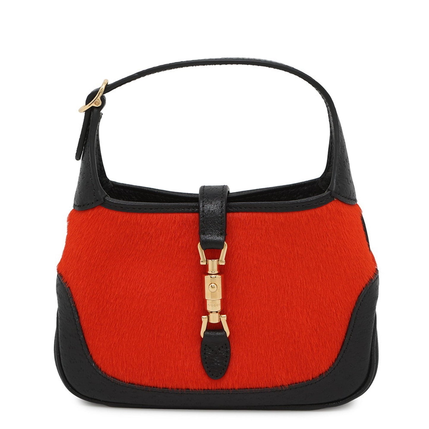Gucci Jackie 1961 Mini Handbag In Pony Leather (637092) - Black