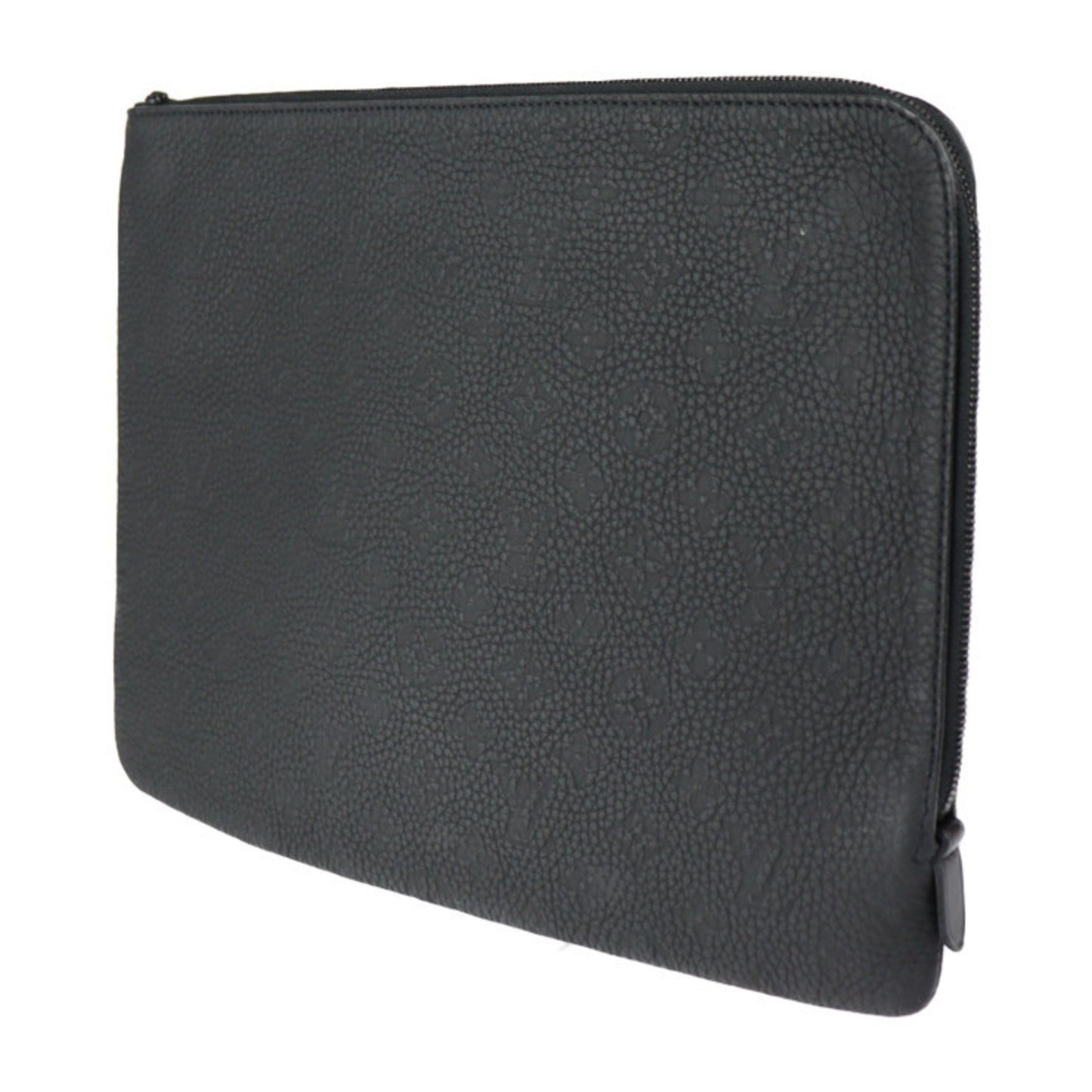 Louis Vuitton Etuit Voyage Second Bag M59479 Taurillon Leather Black Clutch Pouch Monogram L-Shaped