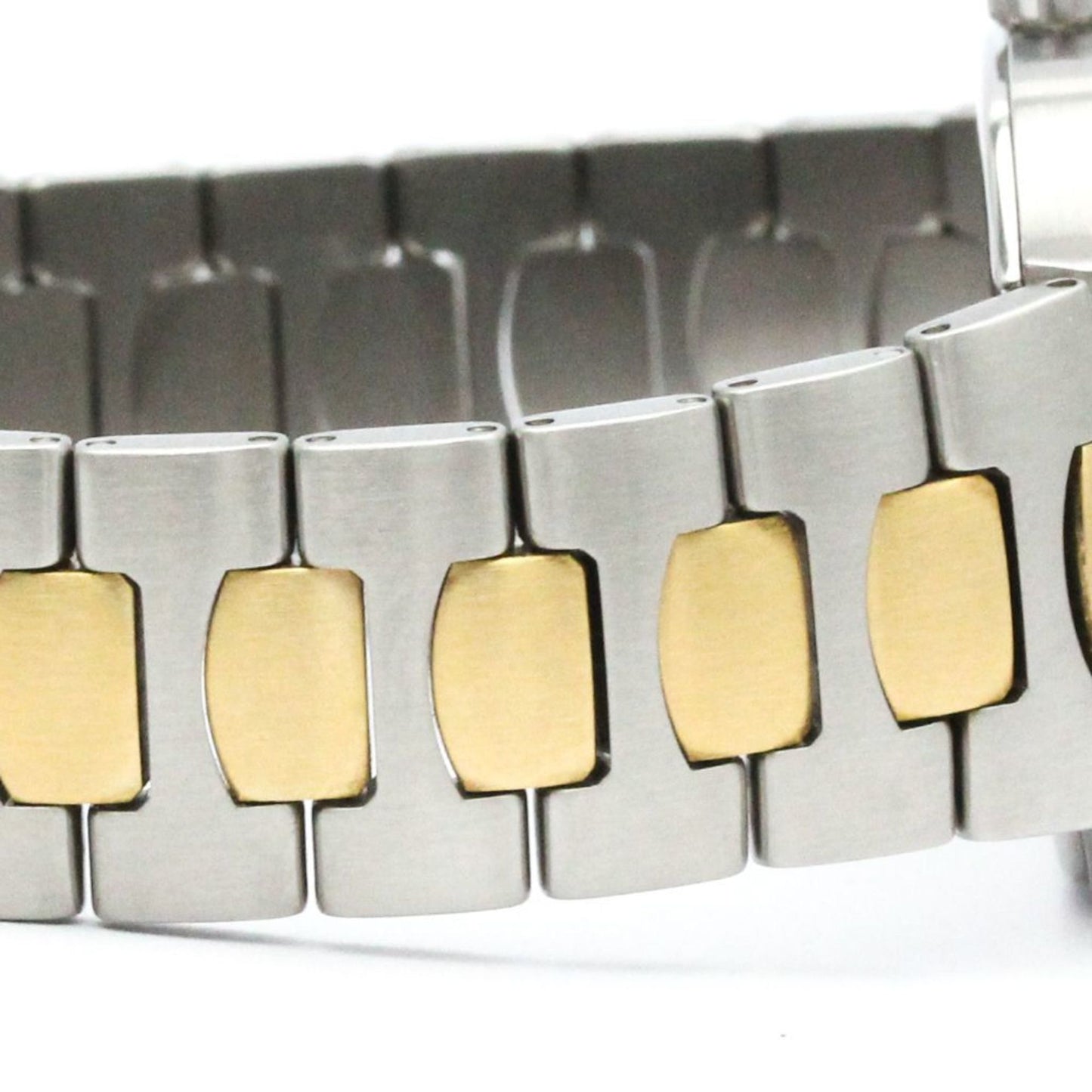 Polished Omega Seamaster Polaris Analog Digital 18K Gold Steel Watch Bf579628