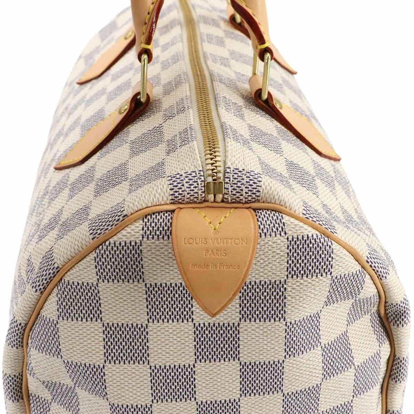 Louis Vuitton Damier Azur Speedy 30 Handbag N41533 Gold Hardware