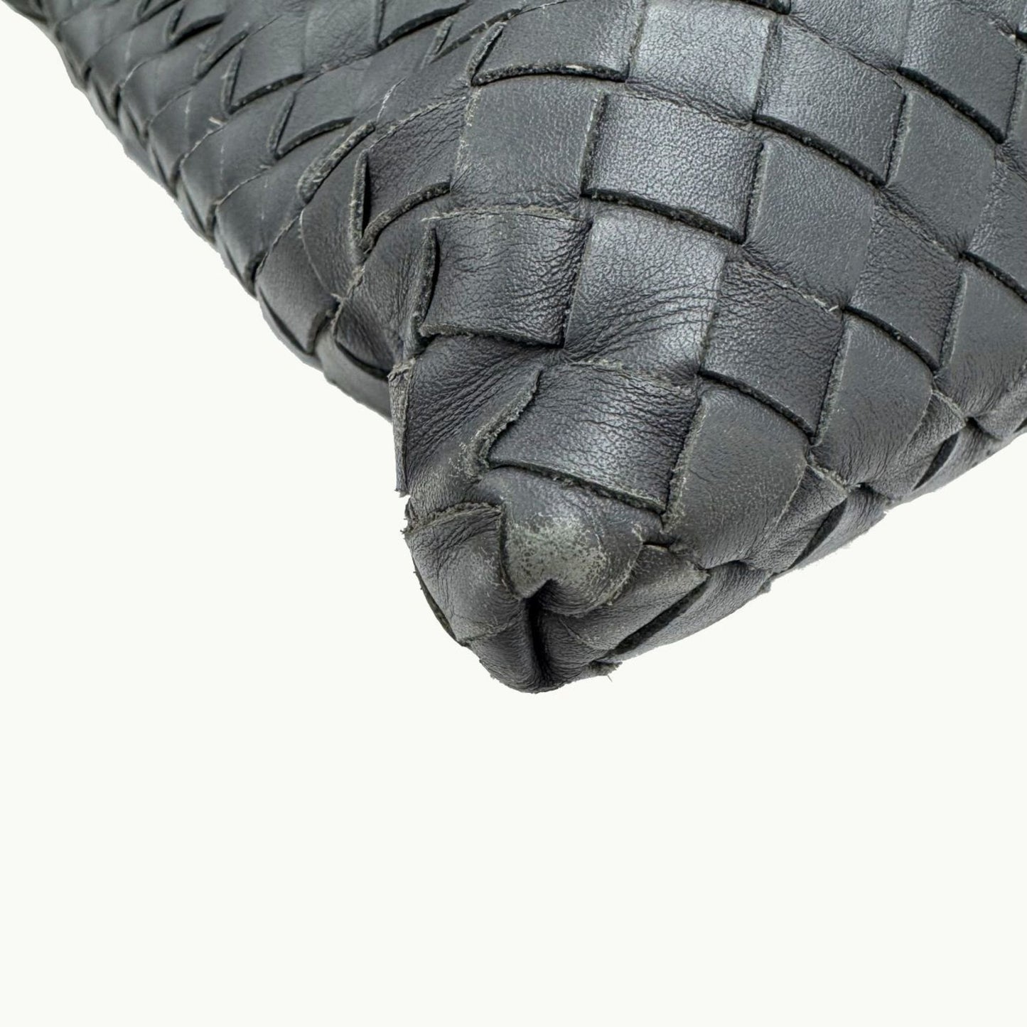 Bottega Veneta Intrecciato Shoulder Bag Grey