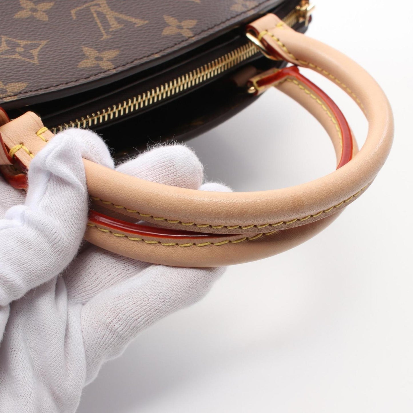 Louis Vuitton Petit Pale Pm Handbag Coated Canvas Leather Monogram