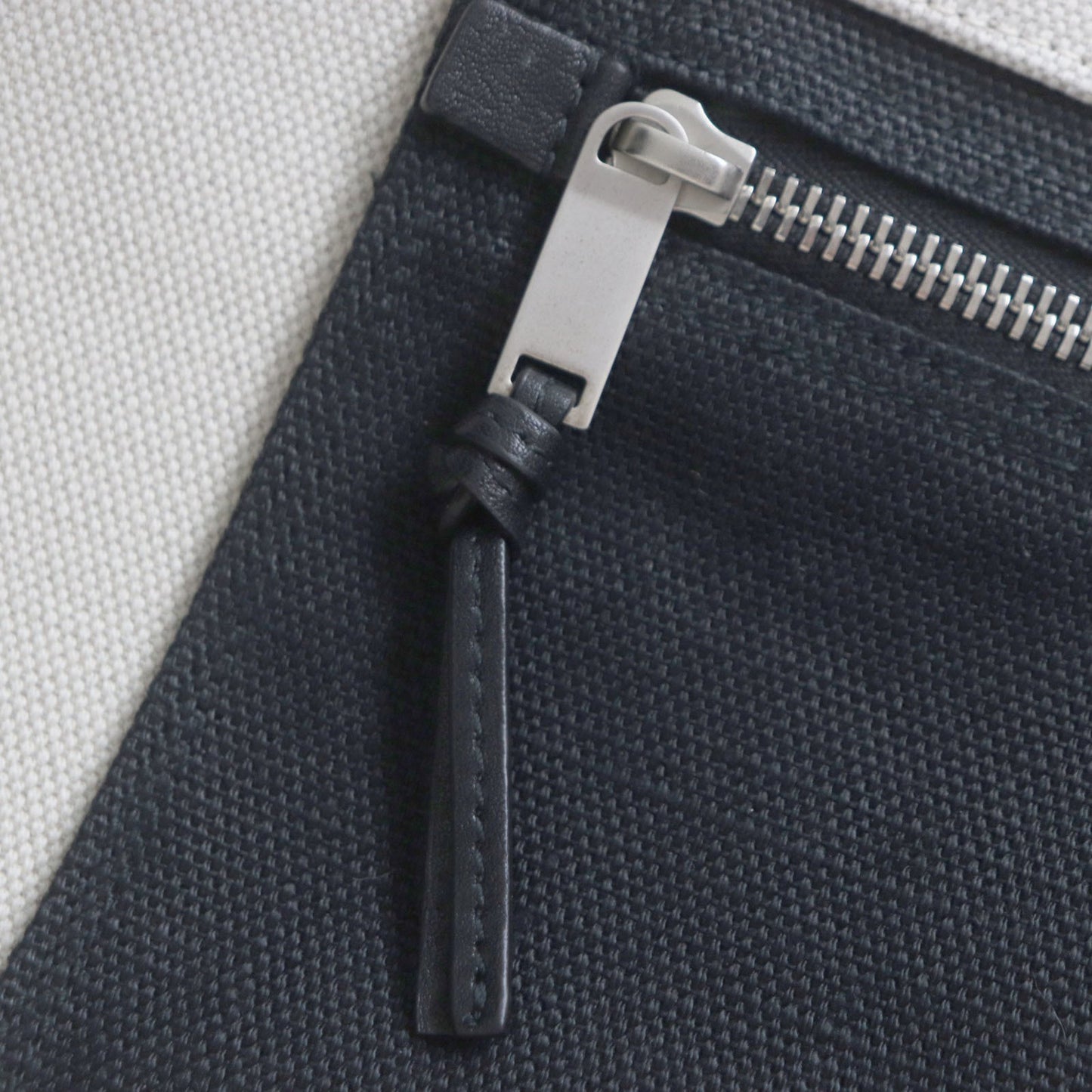 Saint Laurent 509415 Rive Gauche Logo Canvas And Leather Tote Bag In Beige Black