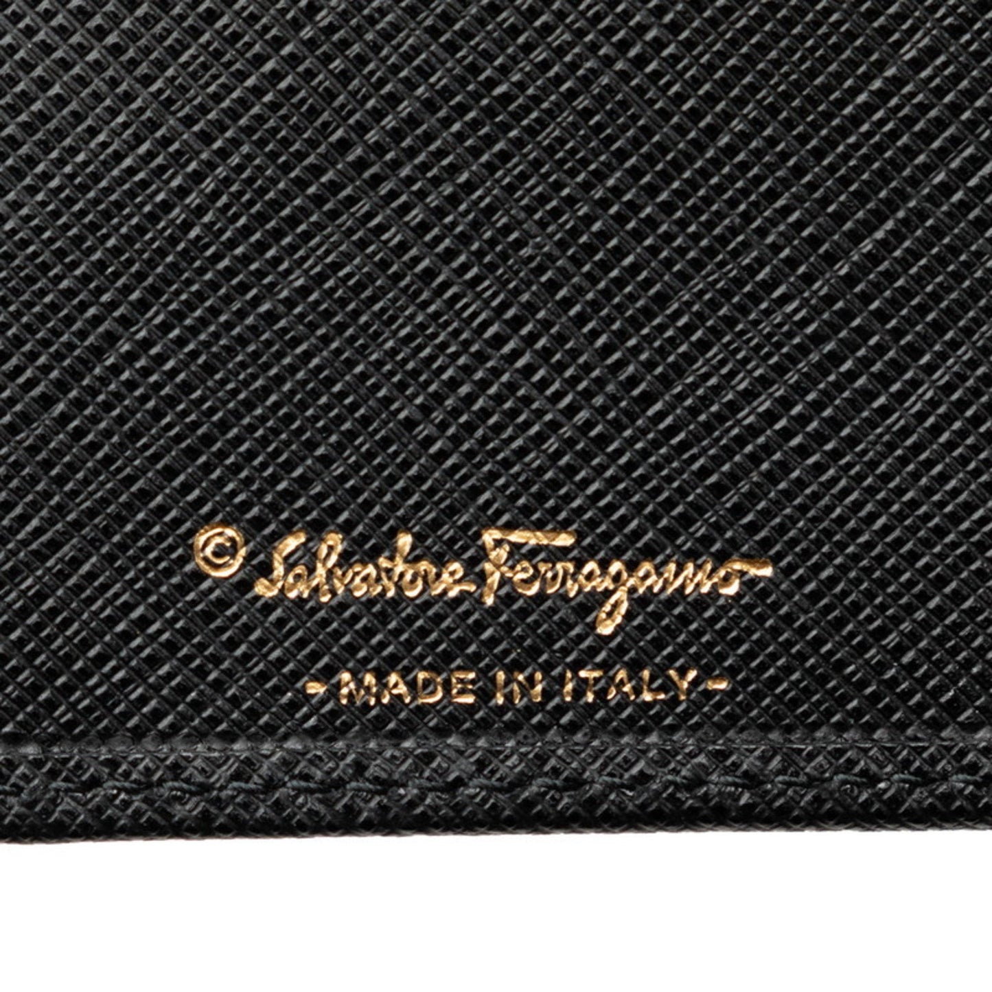 Salvatore Ferragamo Long Wallet Black Leather