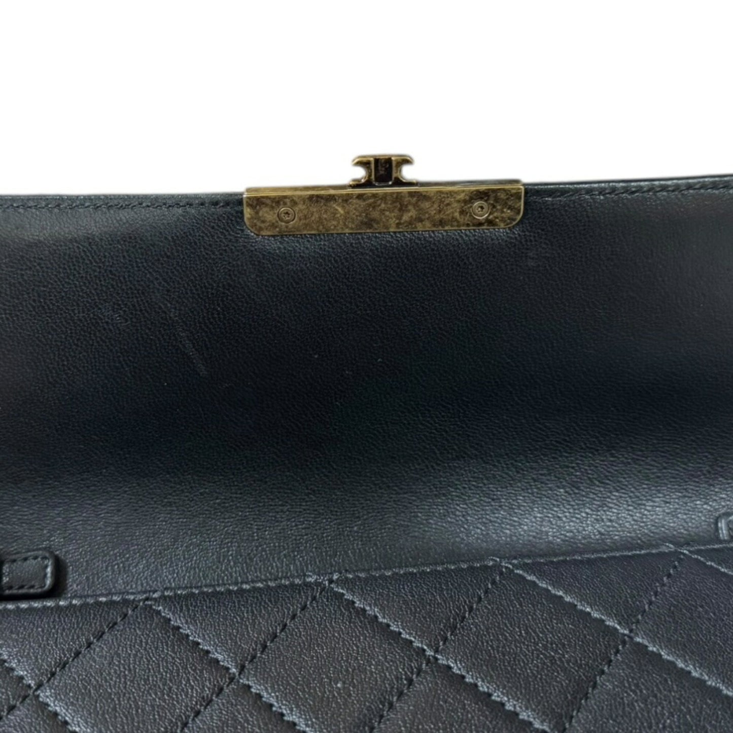 Chanel Matelasse Shoulder Bag Leather Black