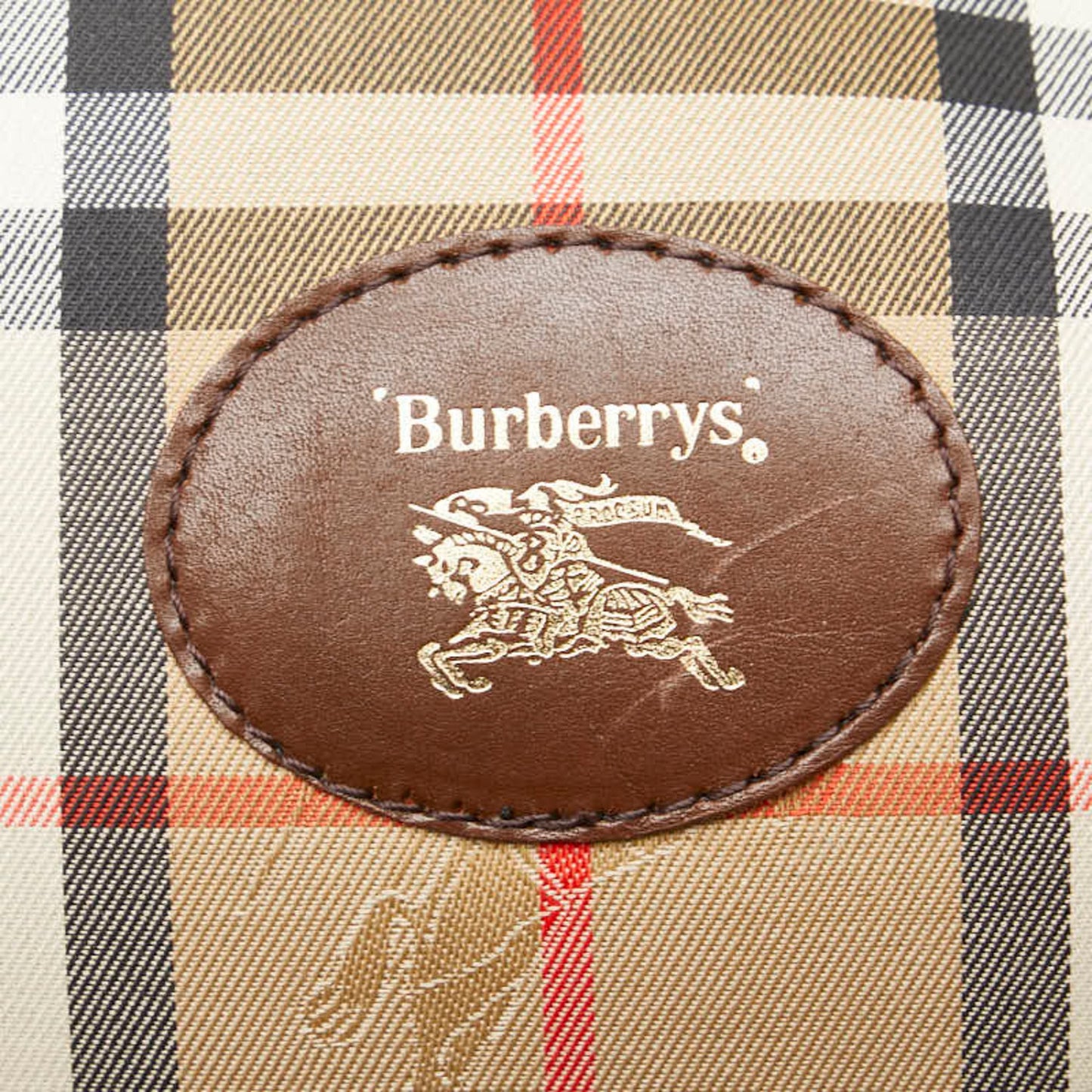 Burberry Nova Check Shadow Horse Boston Bag In Beige