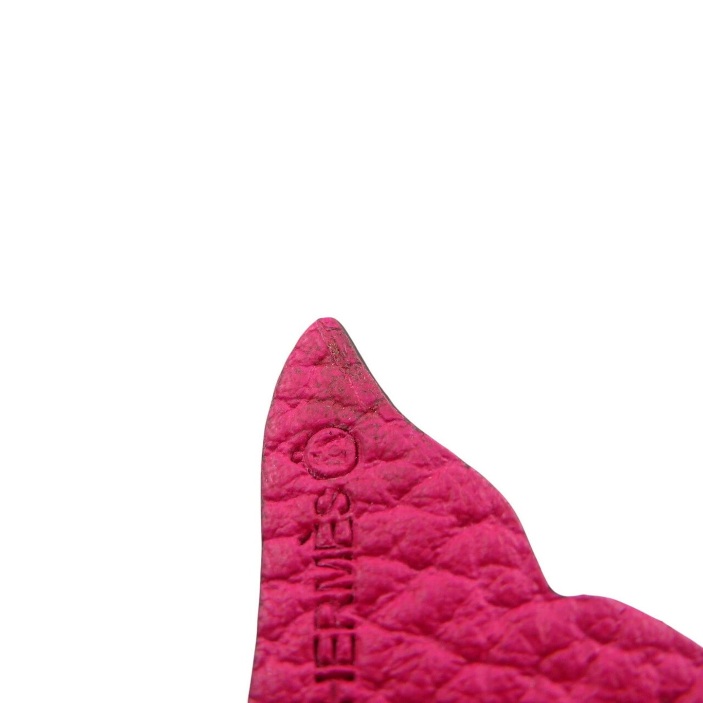 Like New Hermes Petit H Dolphin Epsom Leather Brown Pink Bag Charm 0816Hermes