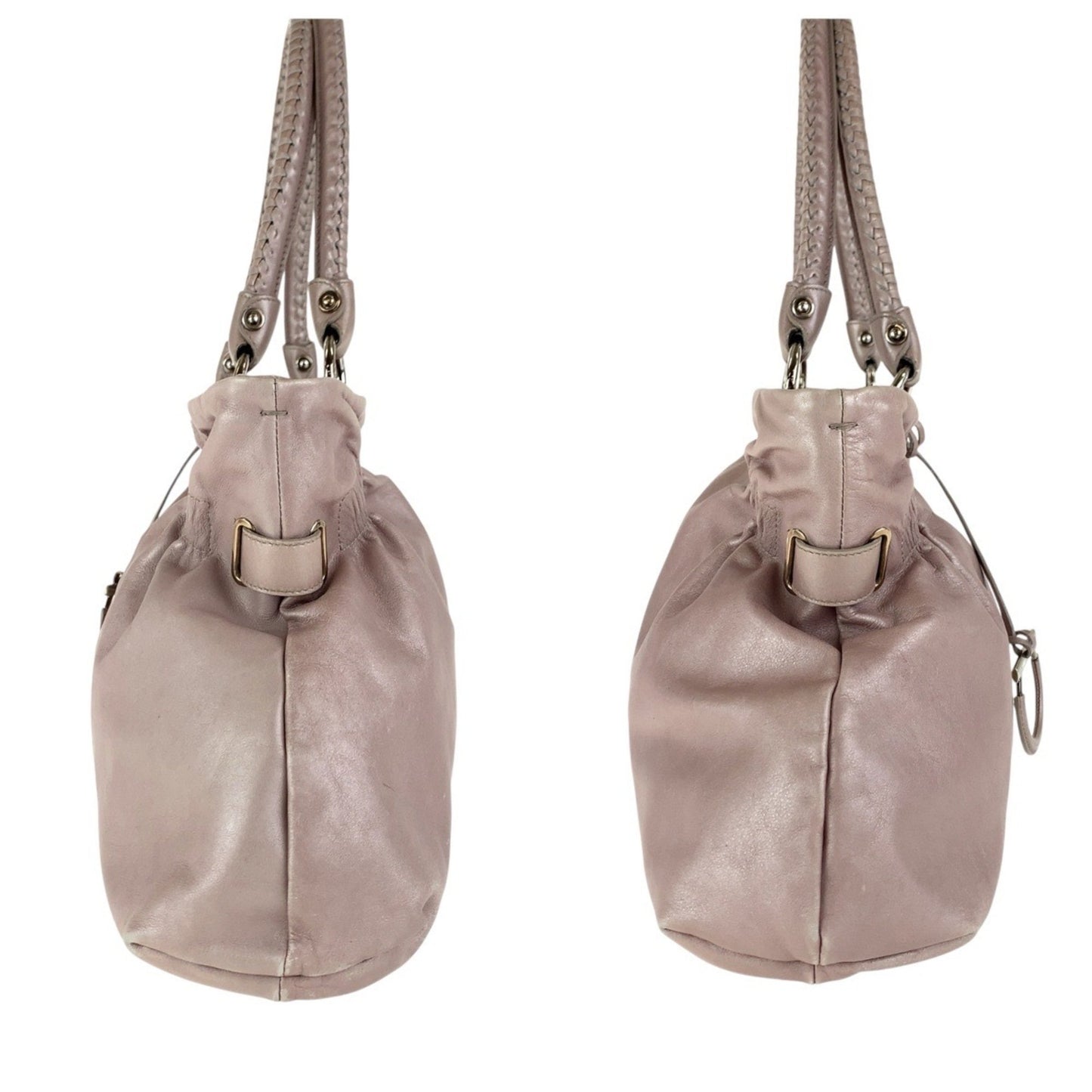 Salvatore Ferragamo Gancini Pink Leather Tote Bag