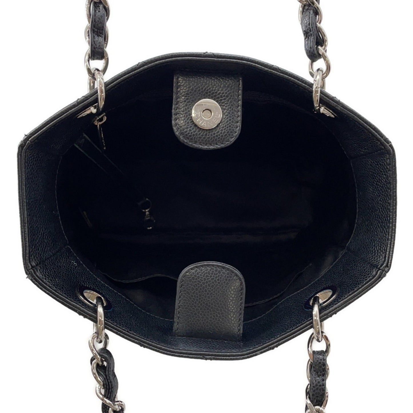 Chanel Matelasse Coco Mark Tote Bag A50994 Shoulder Pst Black