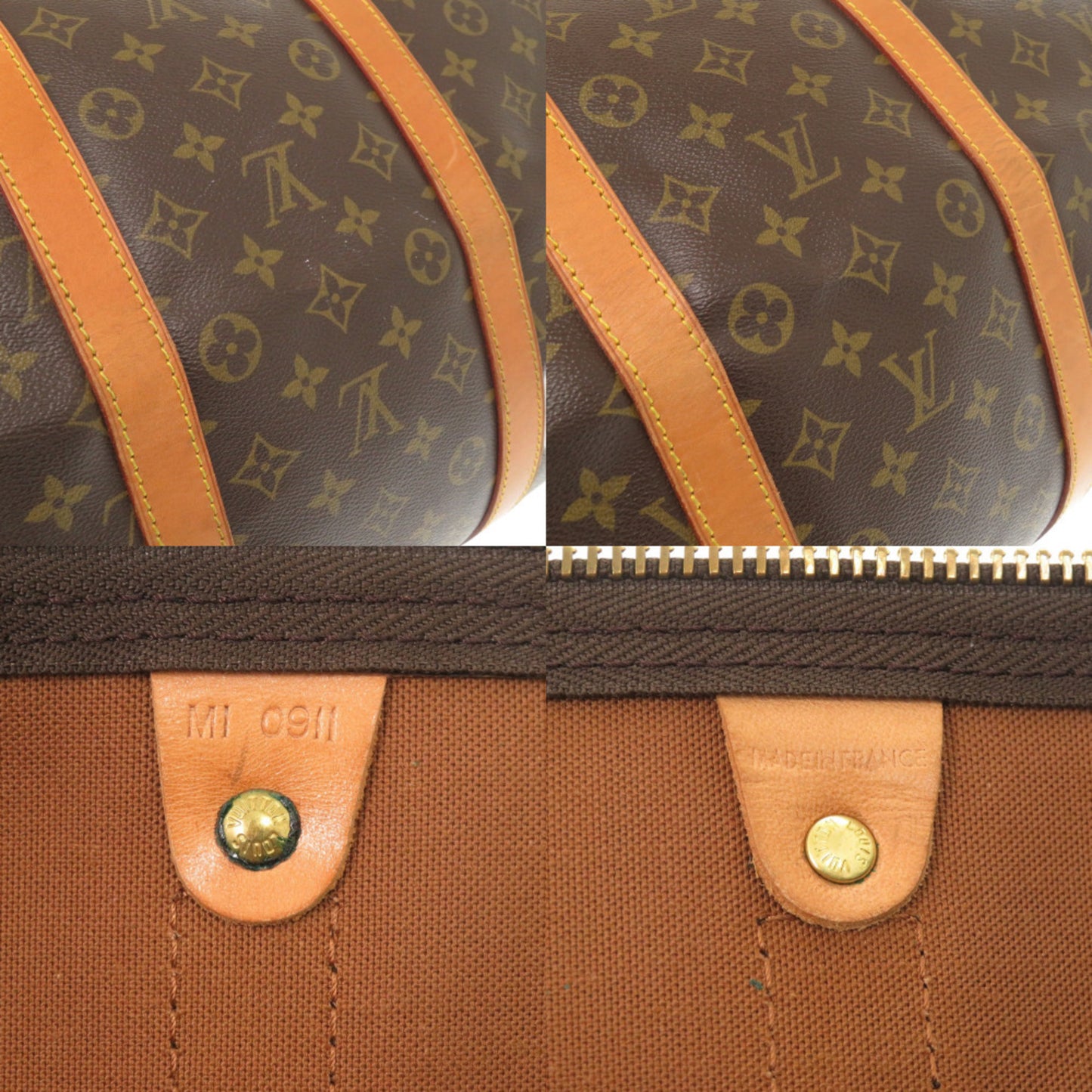 Louis Vuitton Keepall 55 Monogram M41424 Canvas Brown Boston Bag 0614 Louis Vuitton