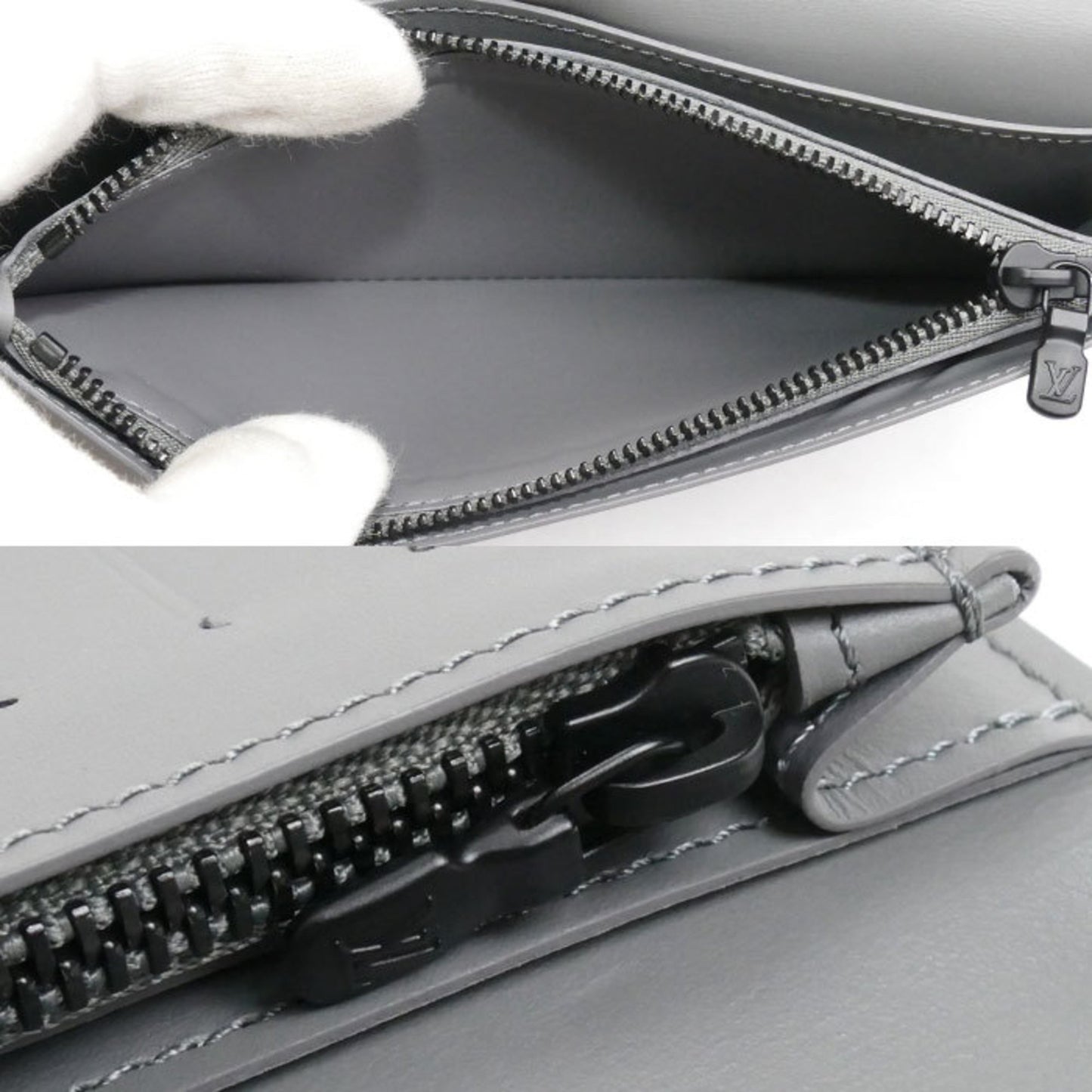 Louis Vuitton Louis Vuitton Portefeuille Brazza Long Wallet Monogram Shadow Gray M81335