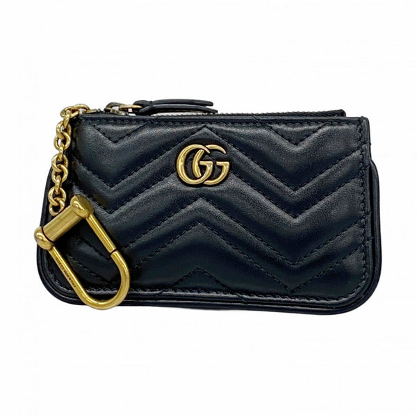 Gucci Gg Marmont Wallet/Coin Case 671773 Leather Black