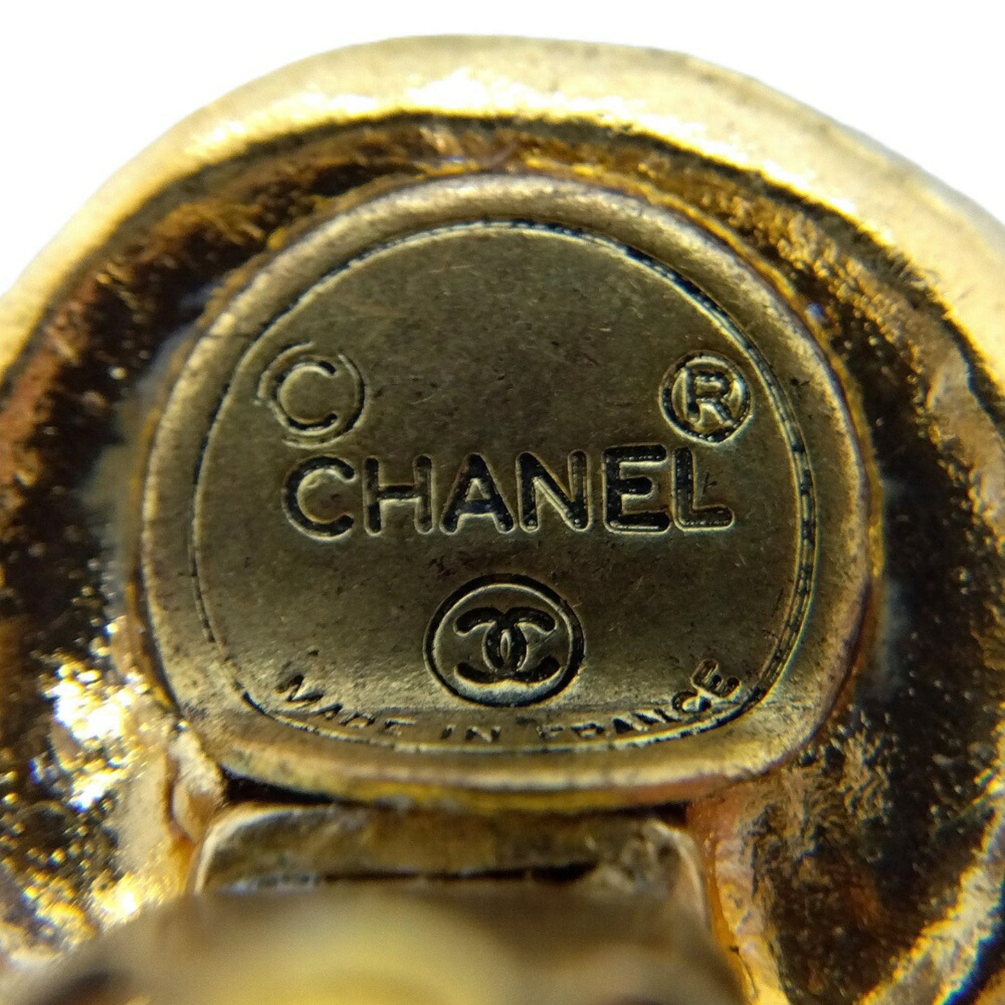 Chanel Earrings Gold Crystal Round Clip-On Gp It68Klo0Vcwk