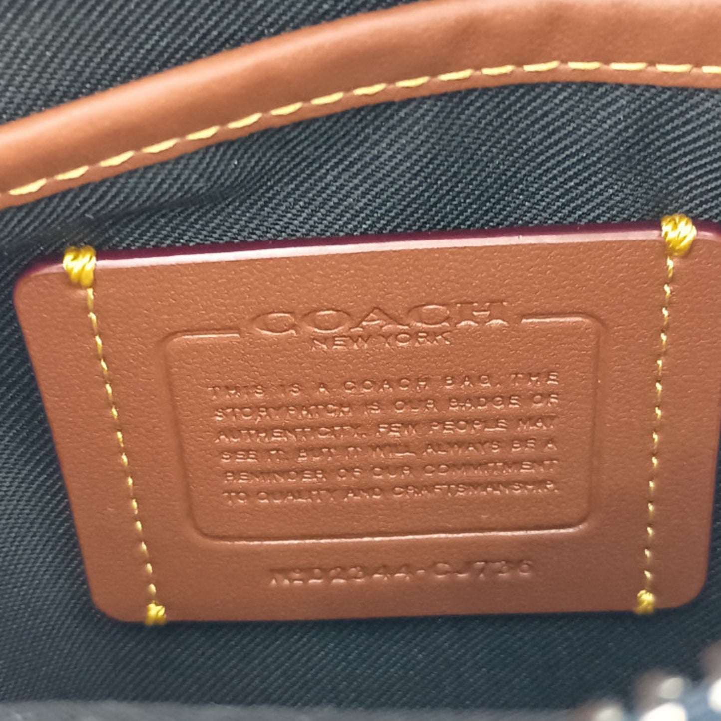 Coach Shoulder Bag Beck Crossbody Cj736 Blue Black Leather