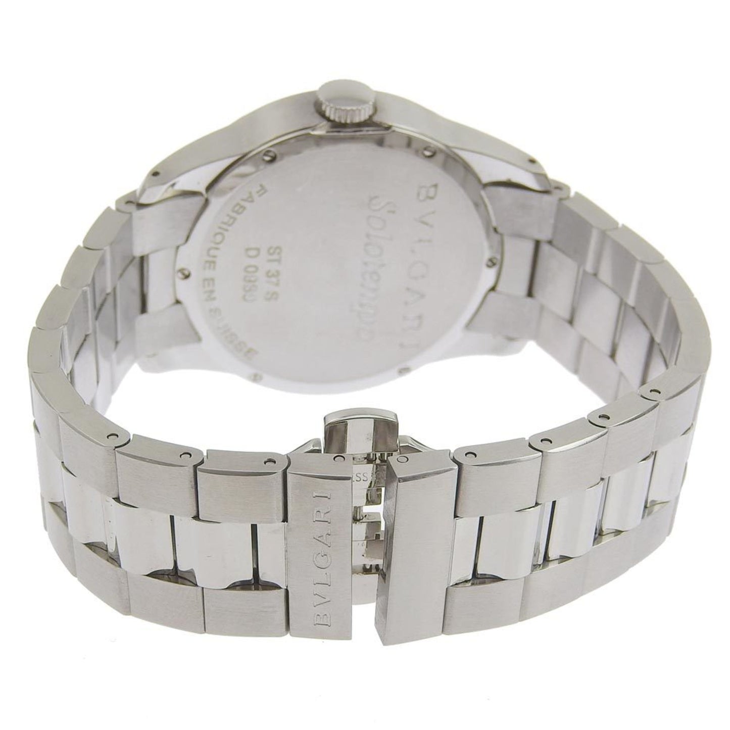 Bvlgari Solotempo St37S Stainless Steel Silver Quartz Analog Display