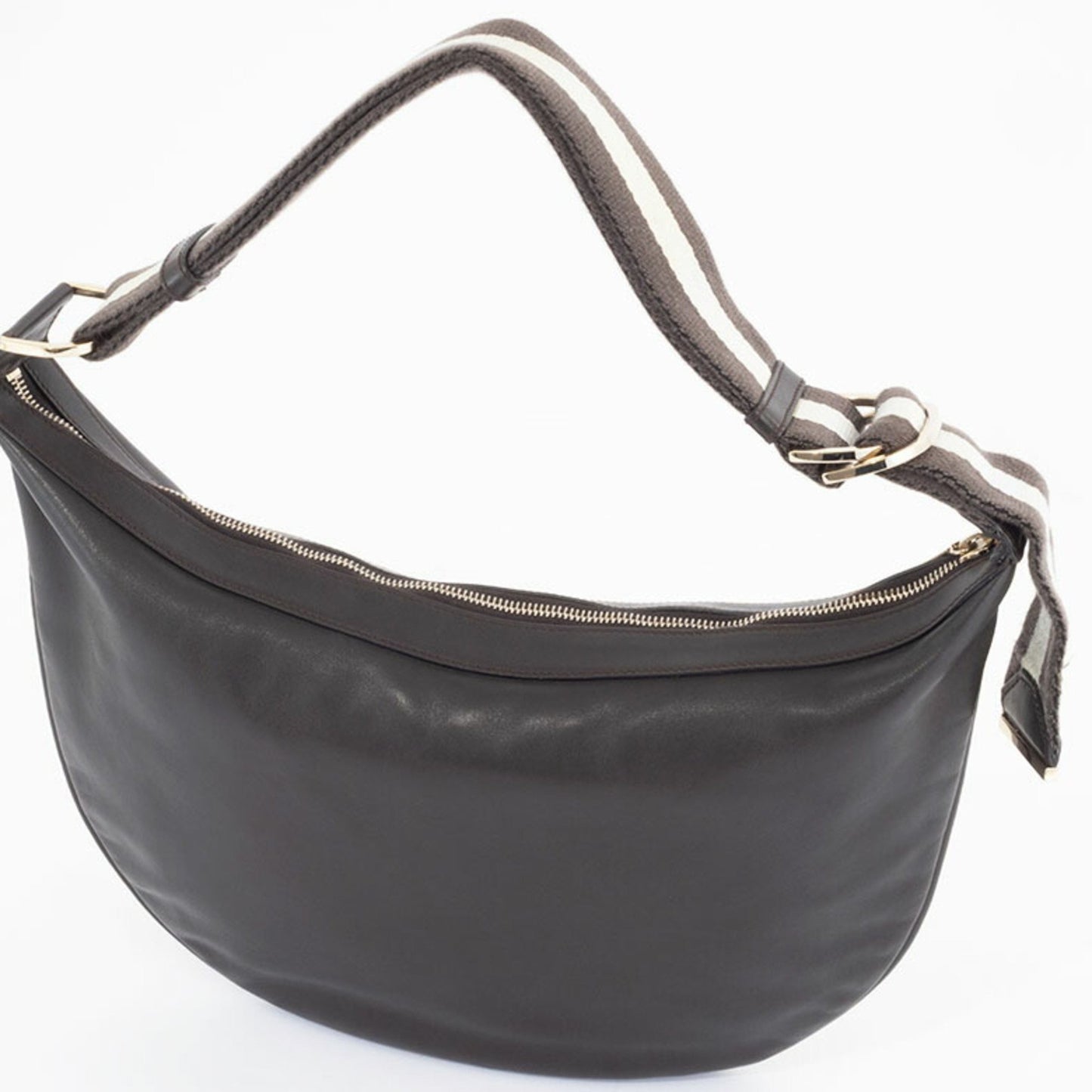 Gucci Leather Round Shoulder Bag 00141810 Dark Brown