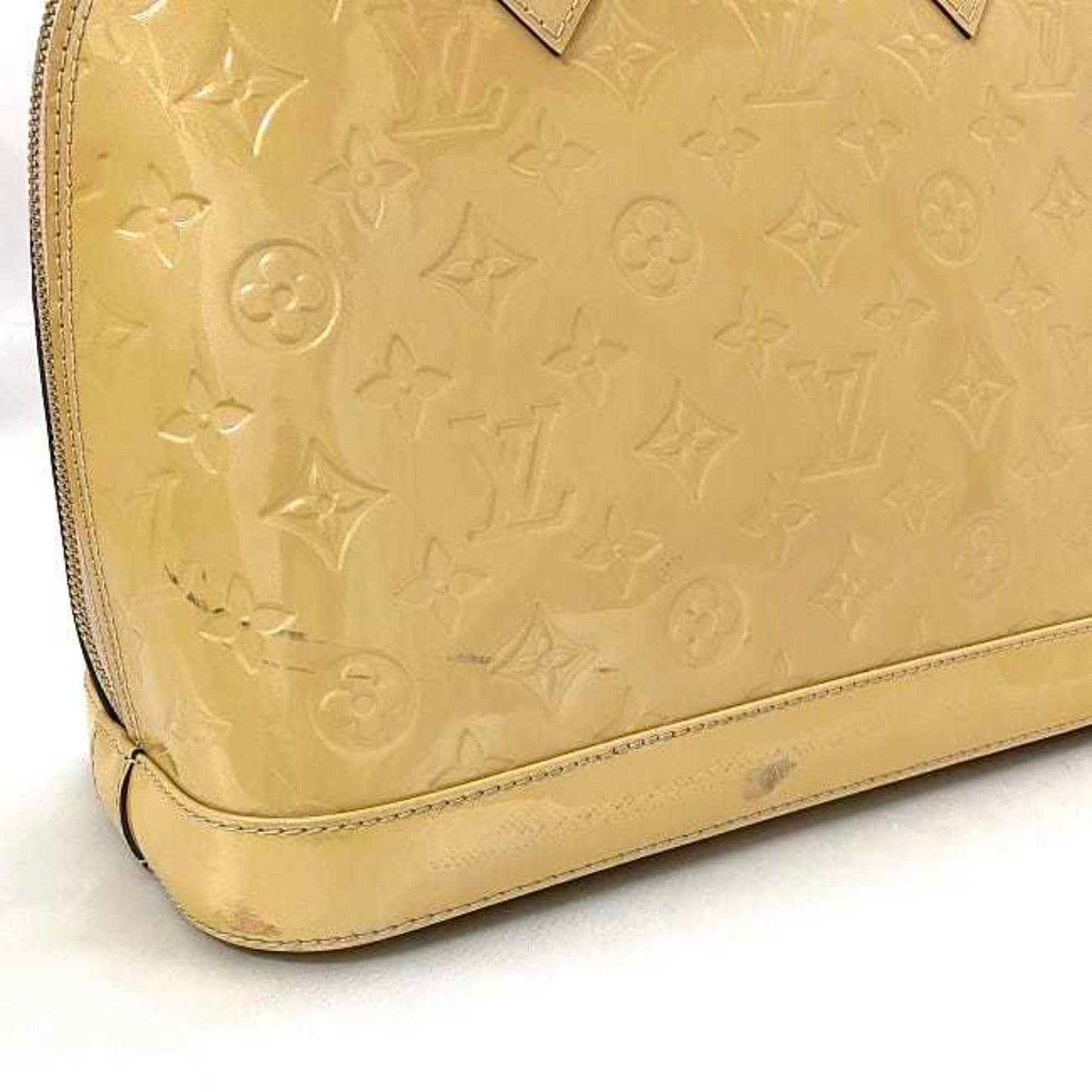 Louis Vuitton Handbag Alma Pm Yellow Monogram Vernis Citrine M90101 Patent Leather Fl4113 Louis