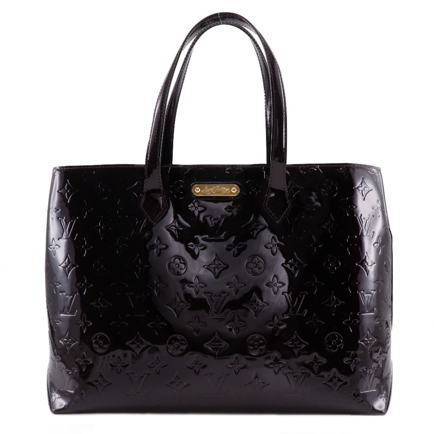 Louis Vuitton Wilscher Mm Tote Bag M91645 Monogram Vernis Amaranth 2010 Red Purple