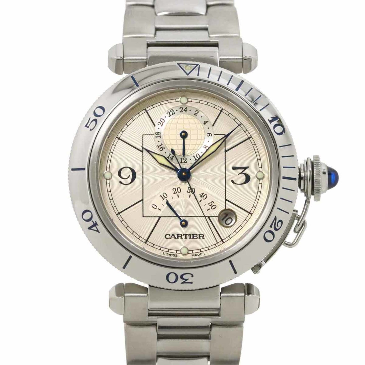 Cartier Pasha 38Mm Gmt W31037H3