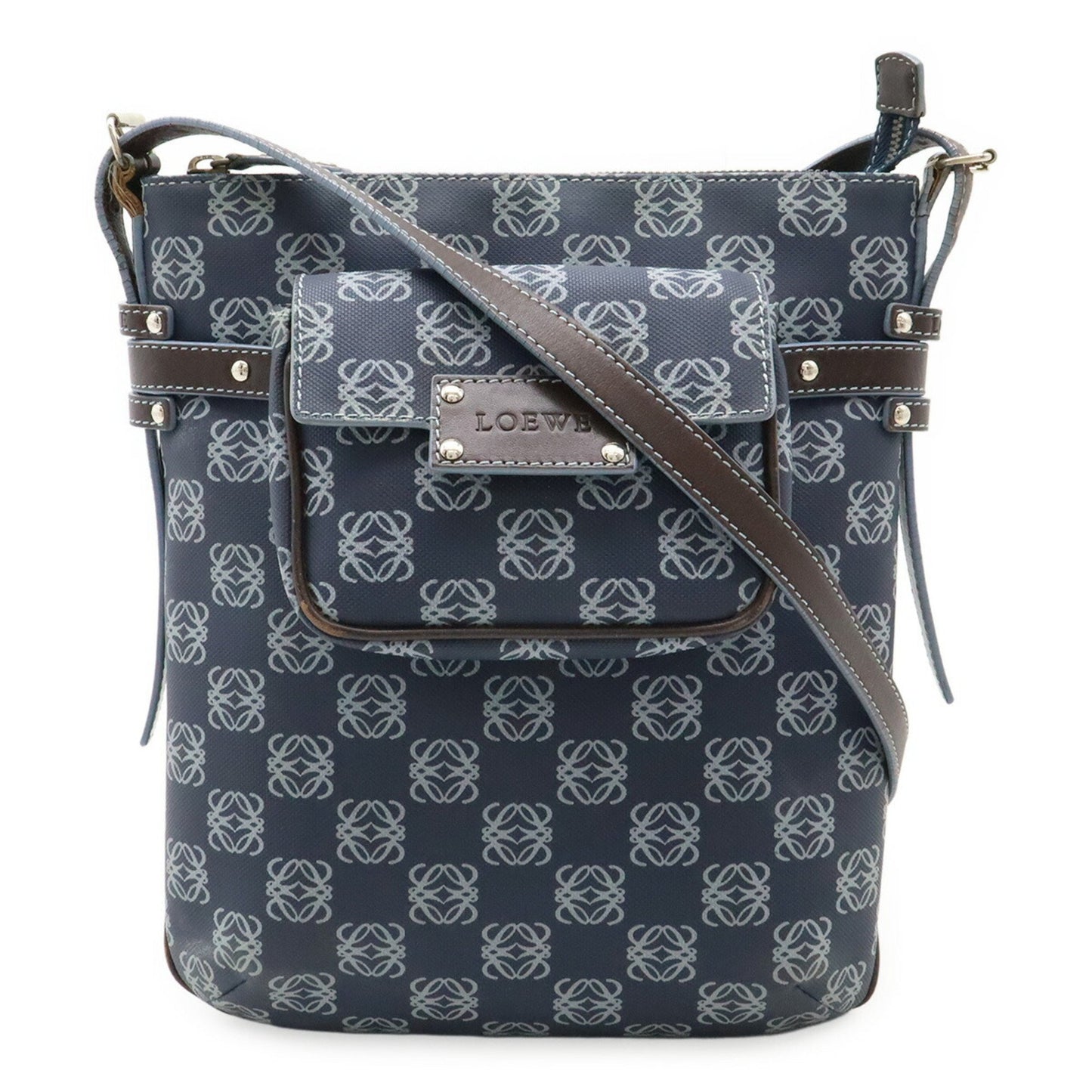 Loewe Anagram Shoulder Bag In Pvc And Leather