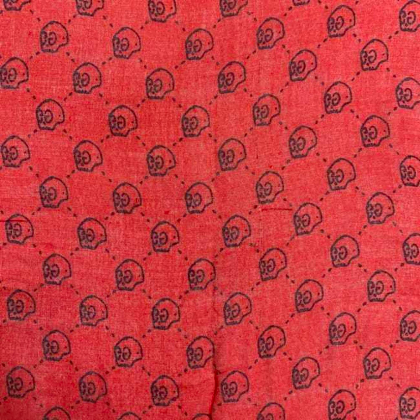 Gucci Scarf Ec-22489 Red Ghost 453225 Silk Cotton Gucci Skull Gg