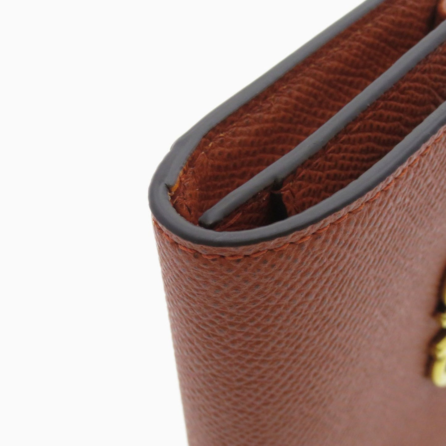 Salvatore Ferragamo Gancini Business Card Holder/Card Case In Calf Leather