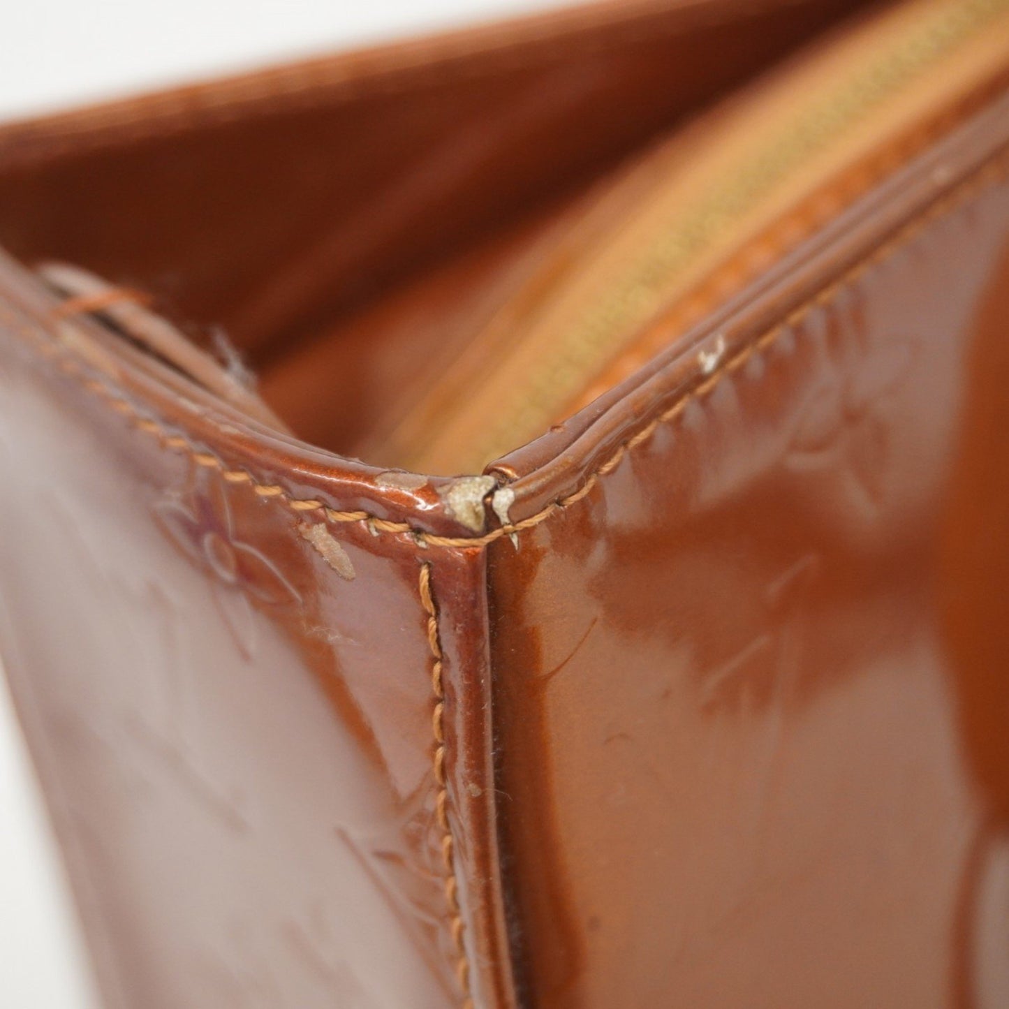 Louis Vuitton Vernis Columbus Tote Bag M91134 Bronze
