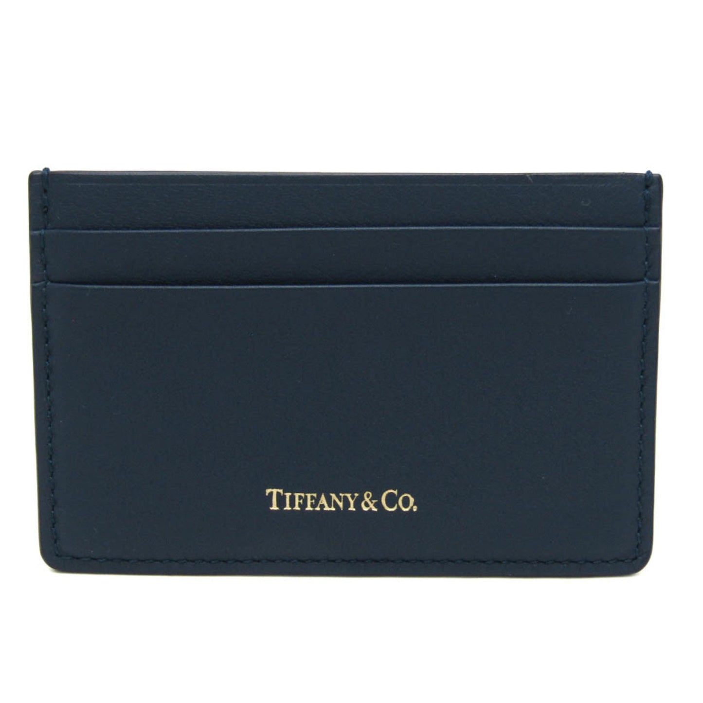Tiffany Leather Card Case Navy