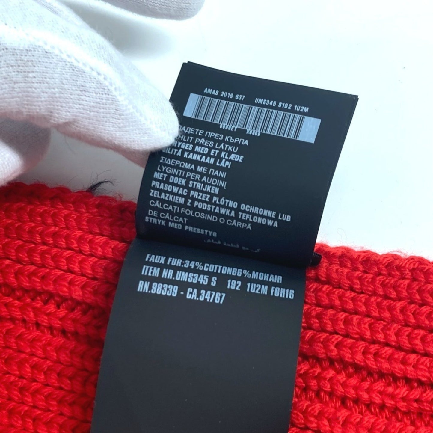 Prada Prada Bicolor Fur Scarf Wool Cotton