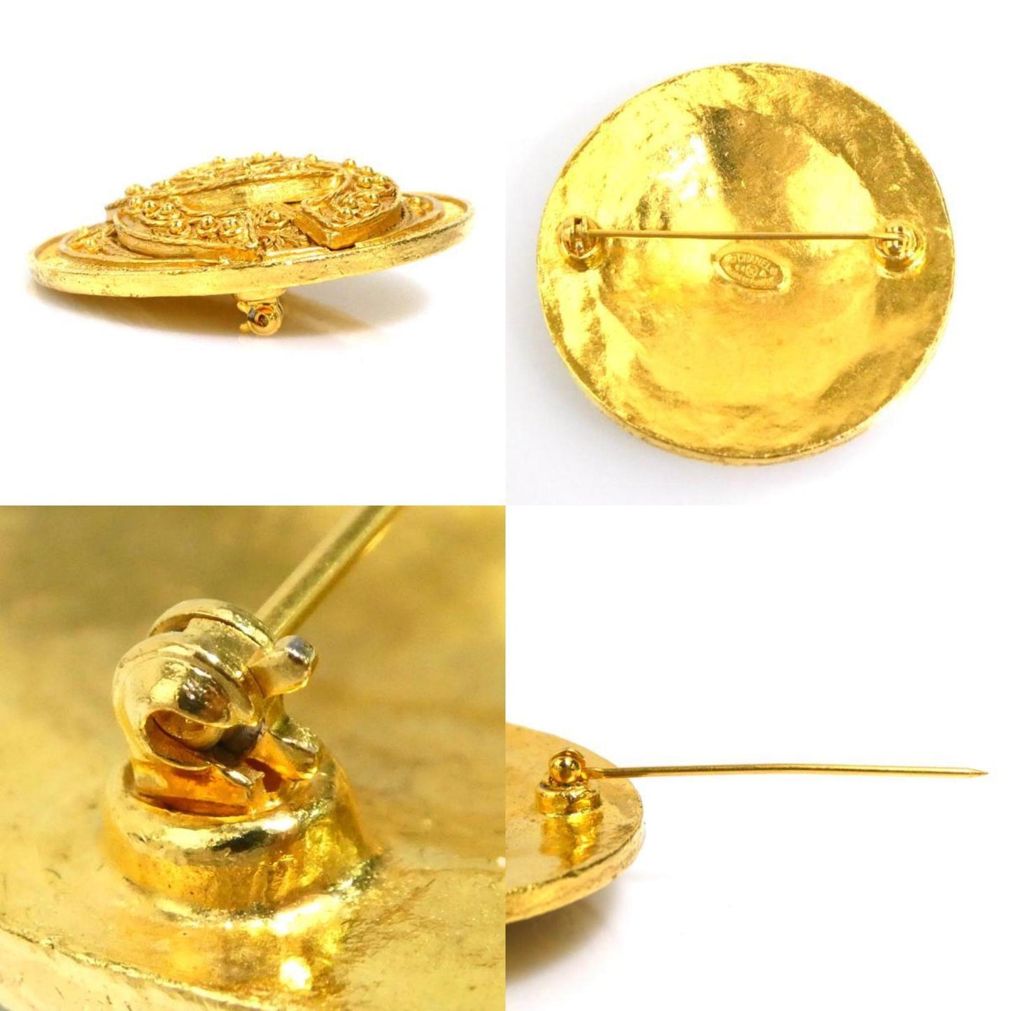 Chanel Brooch Coco Mark Metal Gold