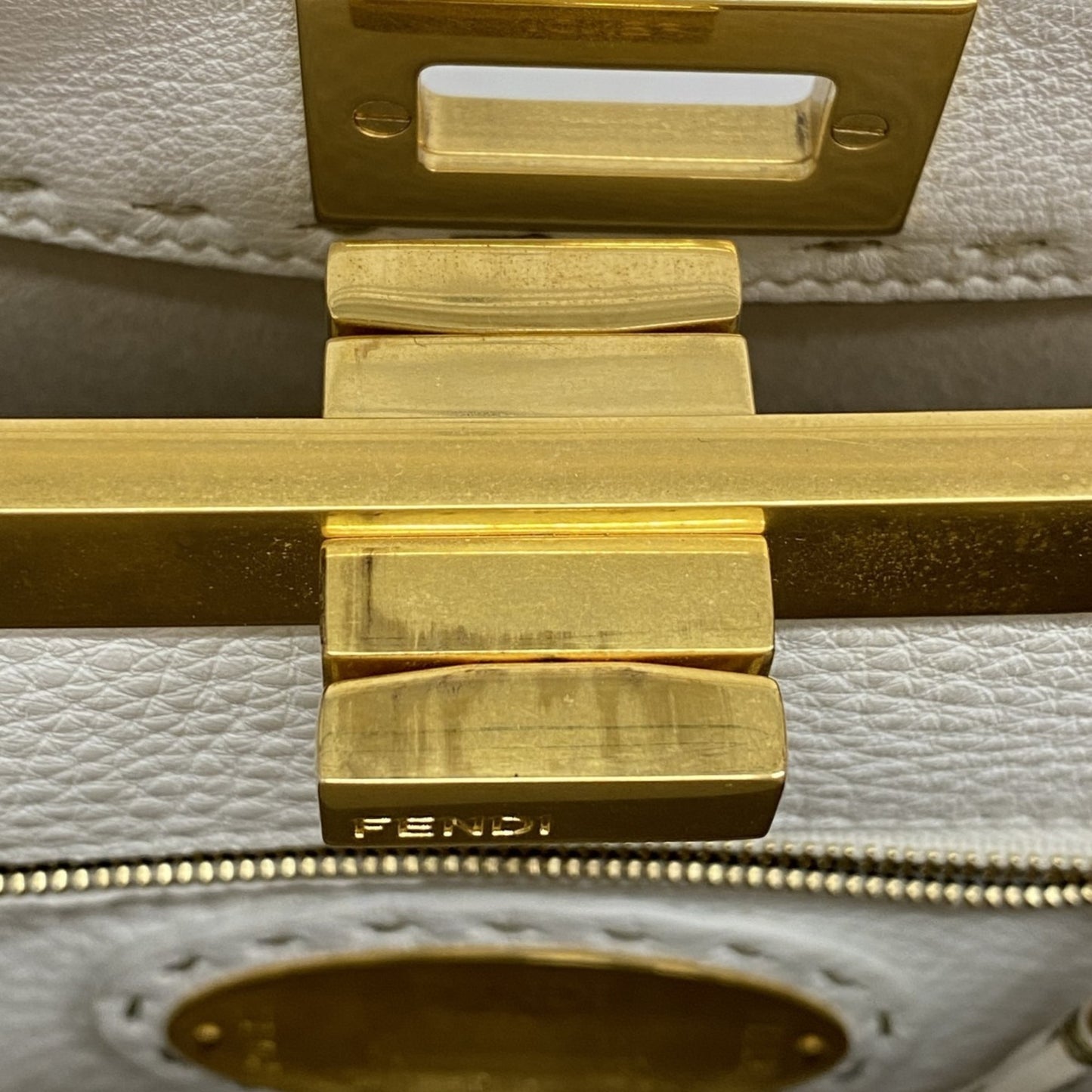 Fendi Selleria Peekaboo Leather Handbag