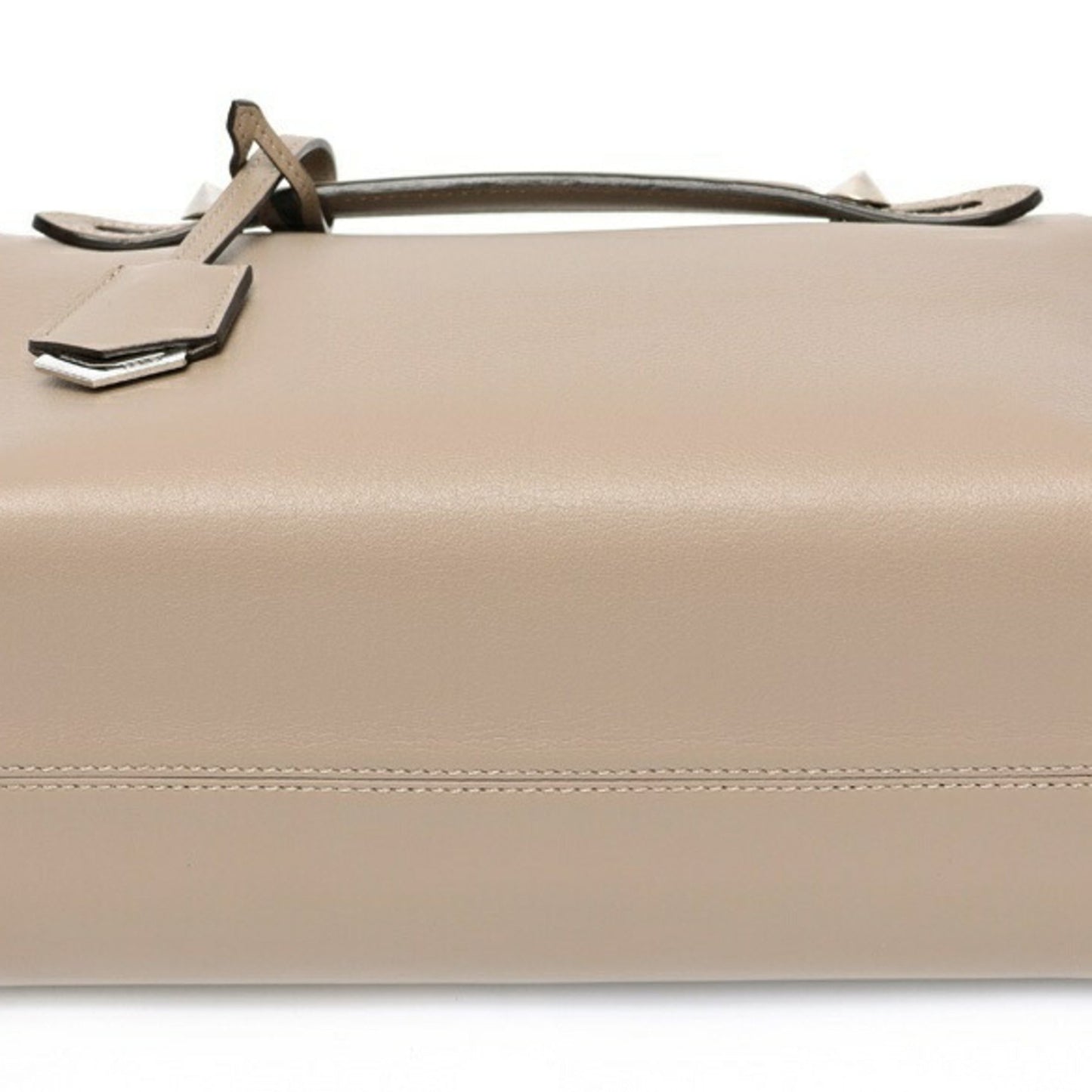 Fendi By The Way Medium Boston Bag 8Bl146 Leather Greige S-158686