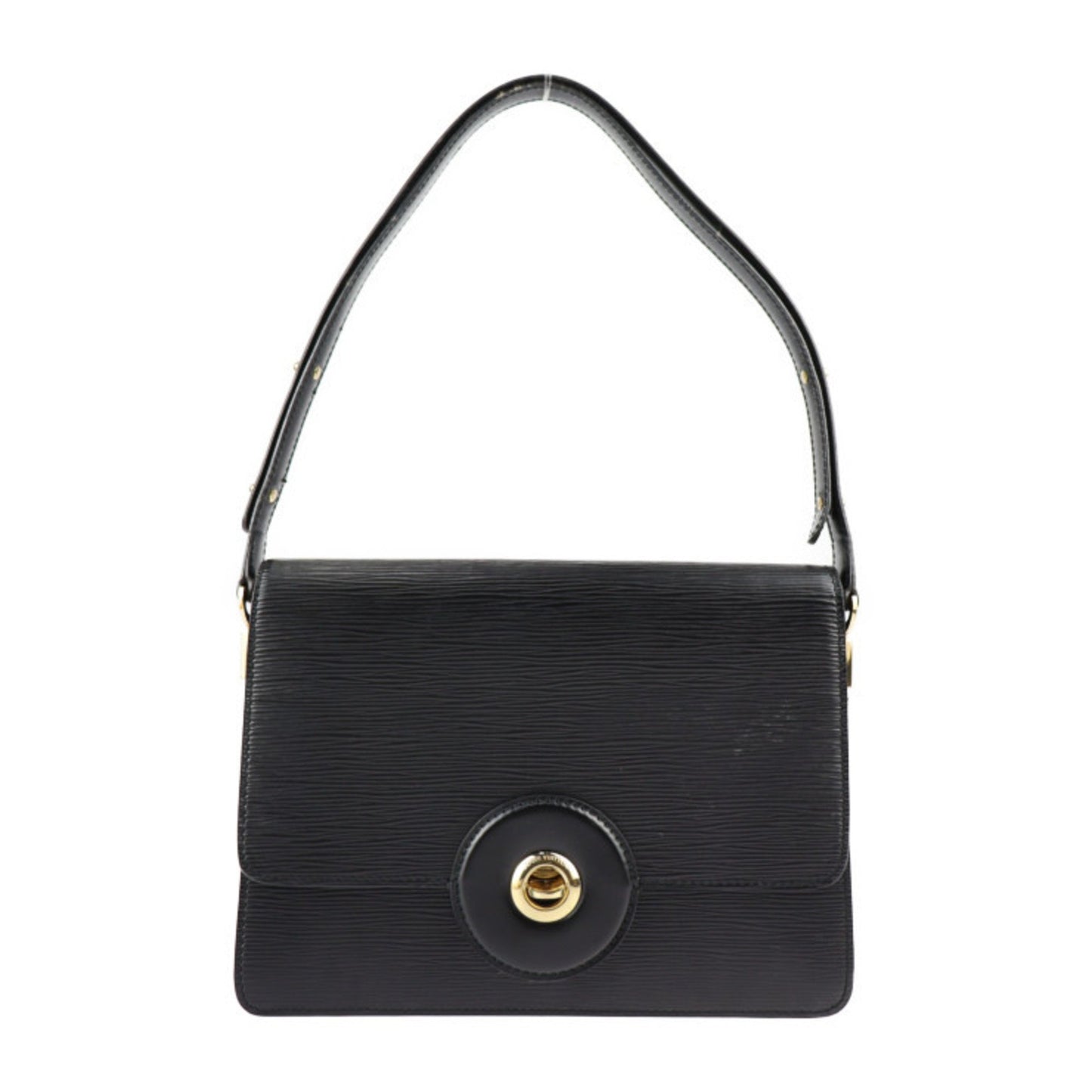 Louis Vuitton Free Run Shoulder Bag M52402 Epi Leather Black Gold Hardware Turnlock Vuitton