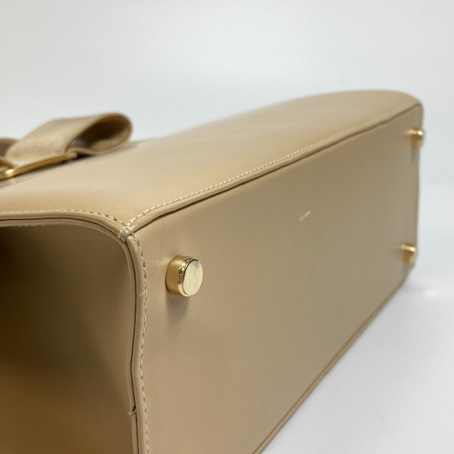 Salvatore Ferragamo Ba214178 2Way Shoulder Bag Hand Bag Beige
