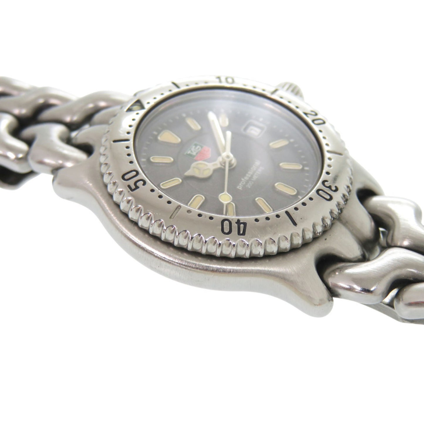 Tag Heuer Cell Date Wg1313-2 Stainless Steel Gray Quartz Watch 0667Tag Heuer