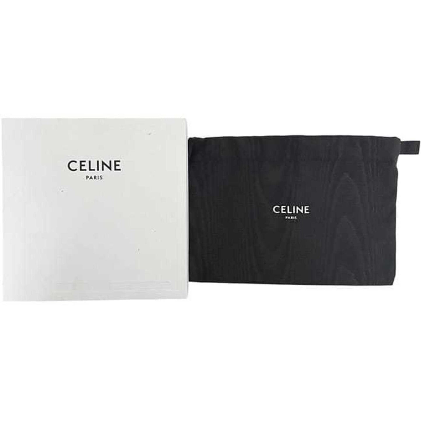 Celine Mini Pouch F-24383 White/Brown Triomphe Print 4M1622Czj Pvc Leather W-Ie-3274