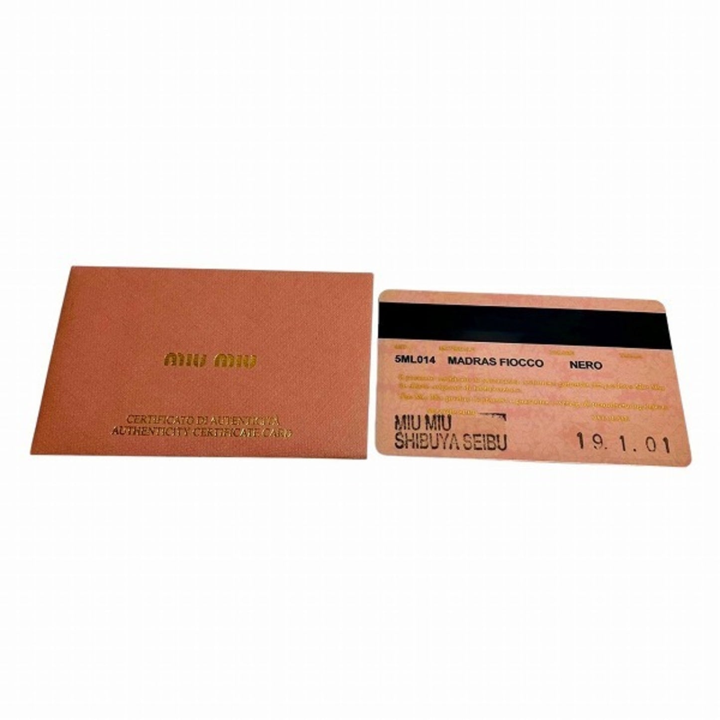 Miu Miu Miu 5Ml014 Black Ribbon Tri-Fold Wallet