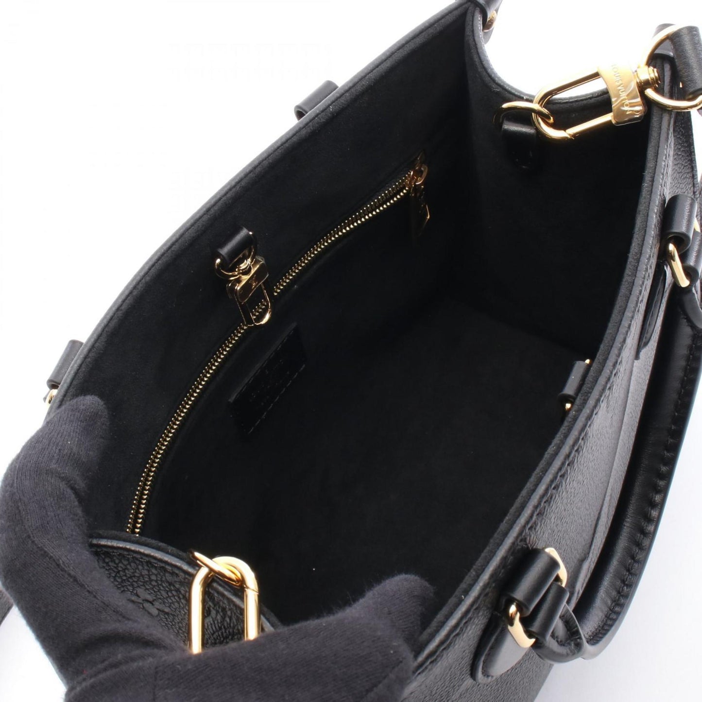 Louis Vuitton On The Go Pm Handbag In Monogram Empreinte Leather