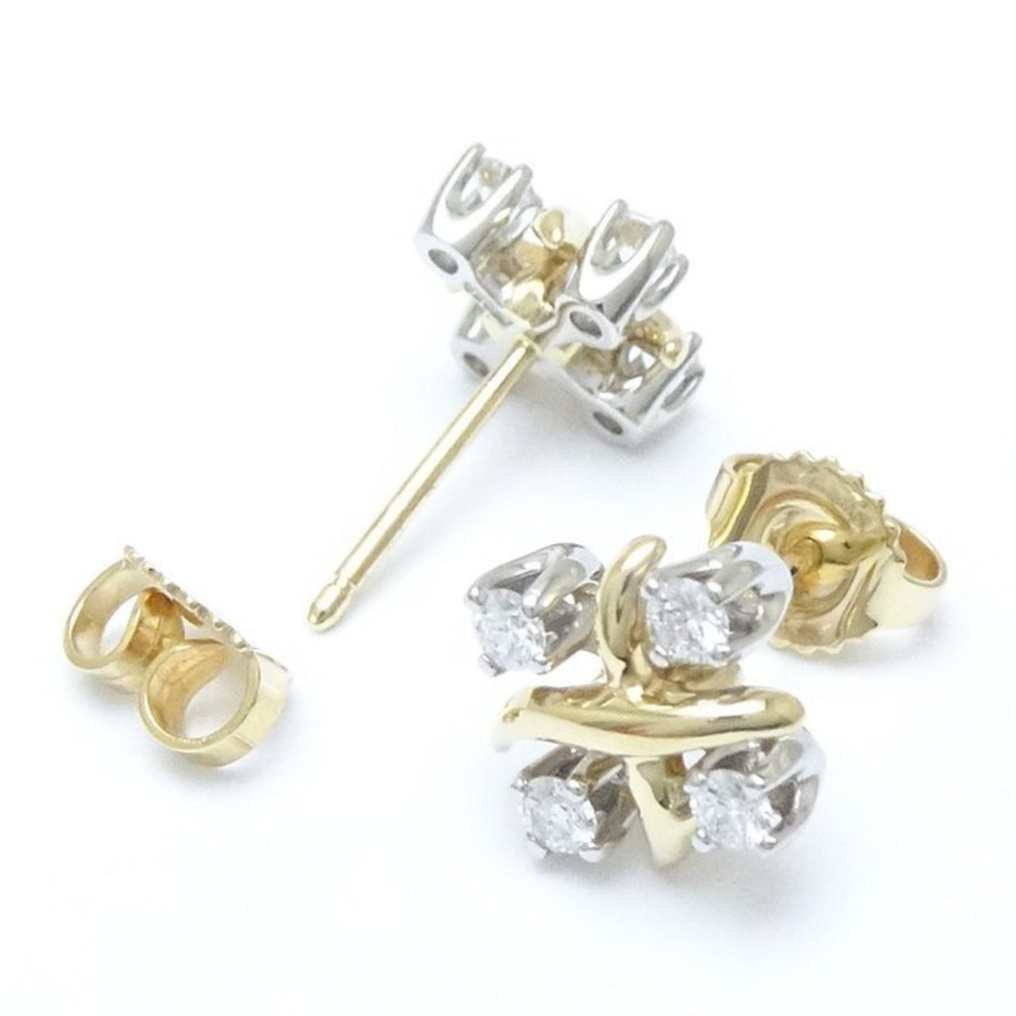 Tiffany&Co. Tiffany Schlumberger Earrings Diamond K18Yg Yellow Gold X Pt950 Platinum 293415